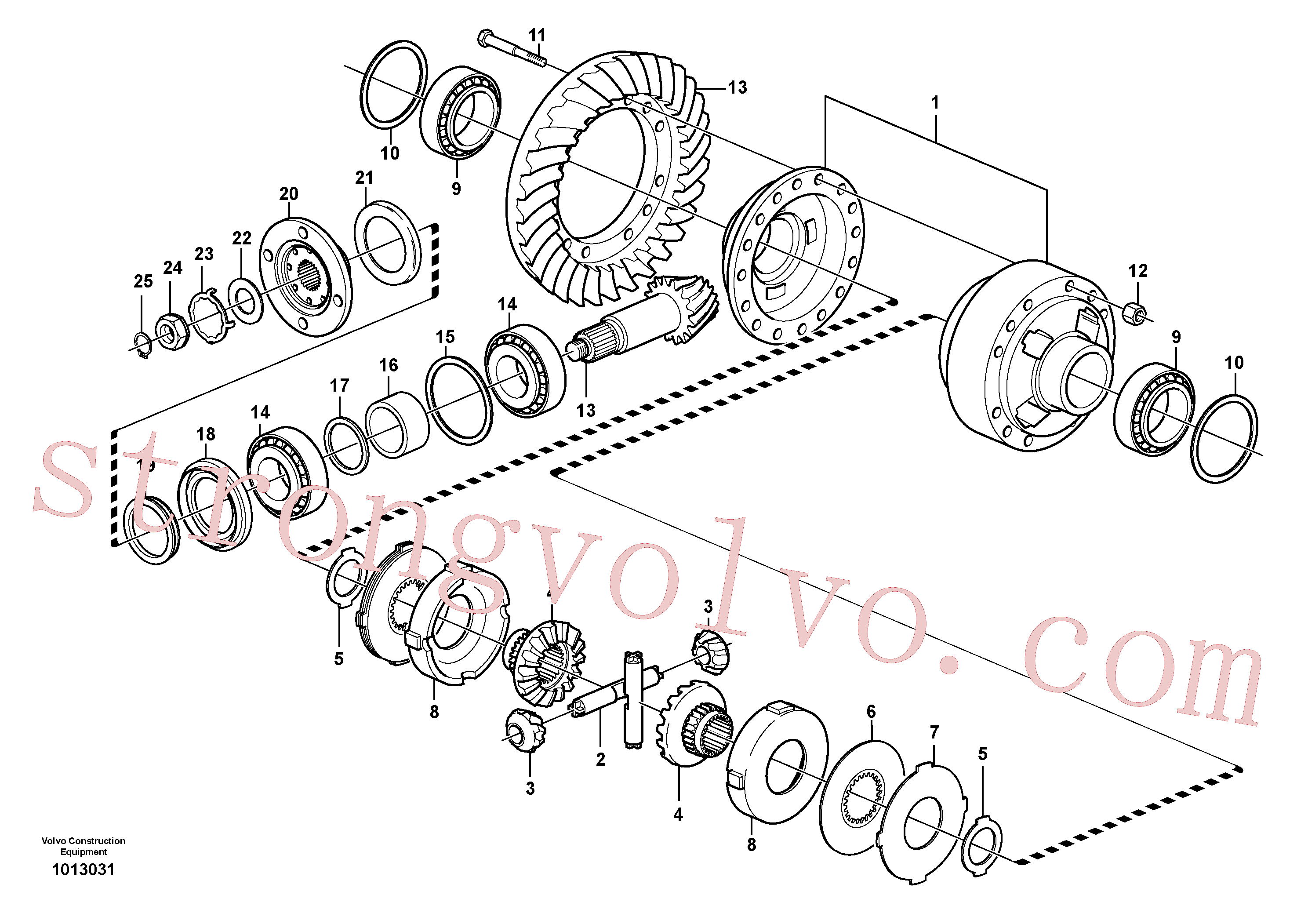 VOE11168066 Volvo Transmissão final, traseira(1013031 Montagem)