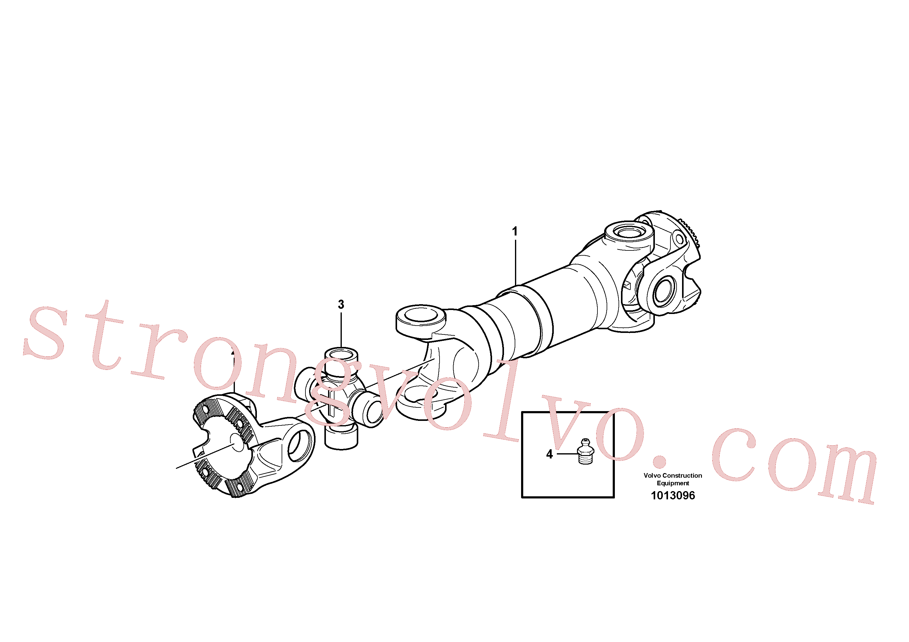 VOE1069507 Volvo Veio propulsor traseira(1013096 Montagem)