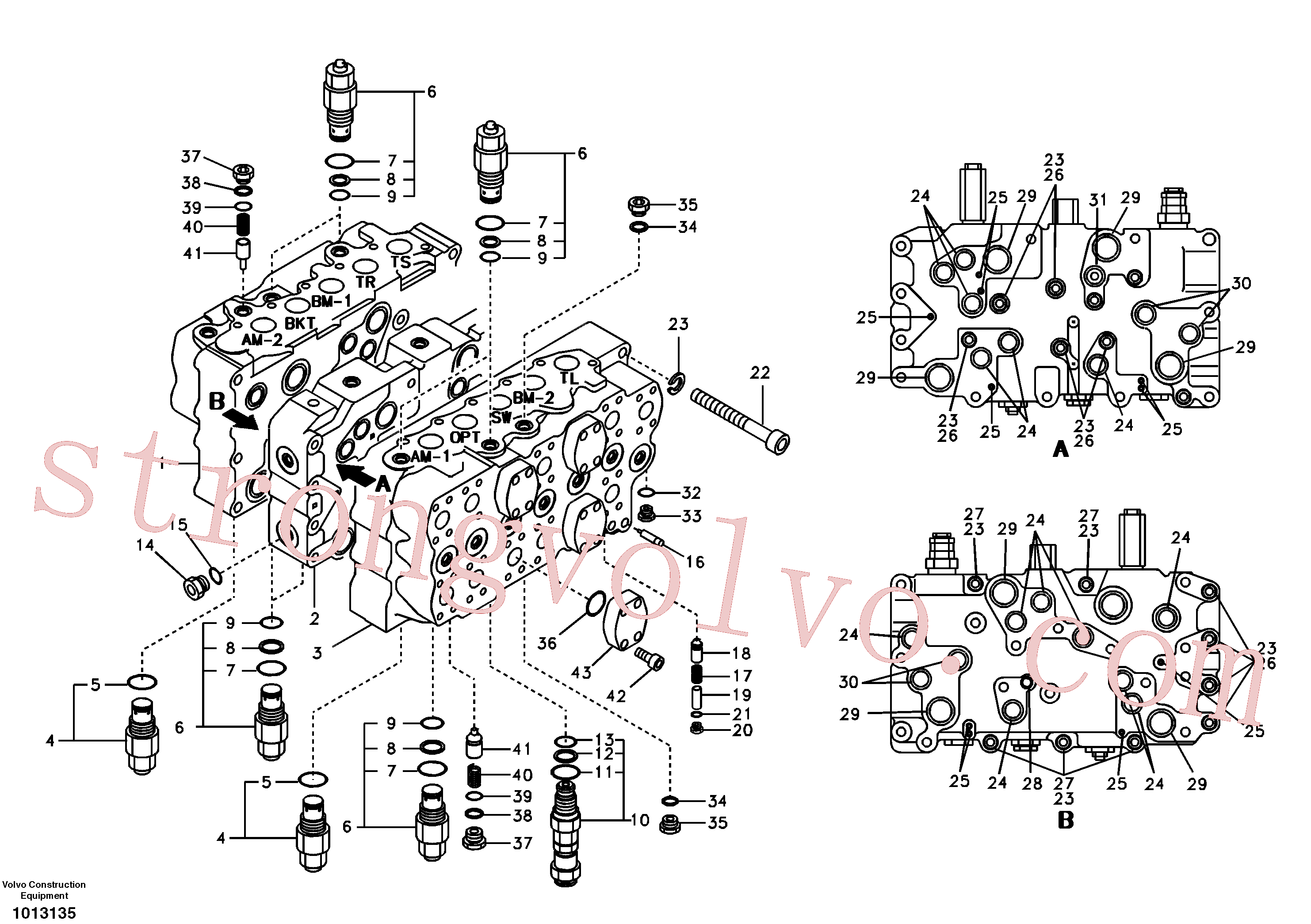 Volvo Acessórios para escavadeira SA8230-01190 Bujão Acessórios