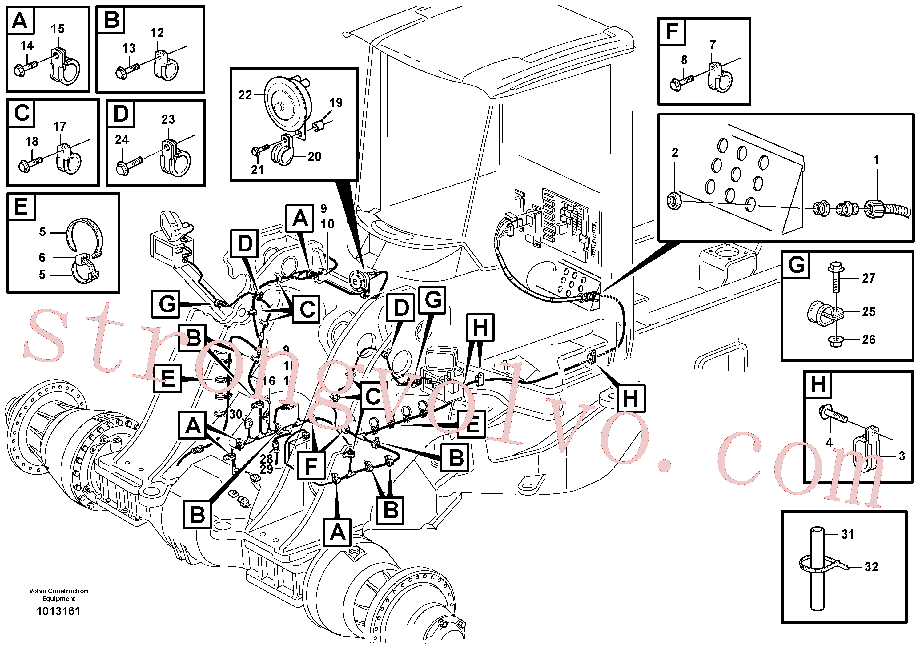 Atacado VOE11130278 Luva espaçadora Volvo escavadeira