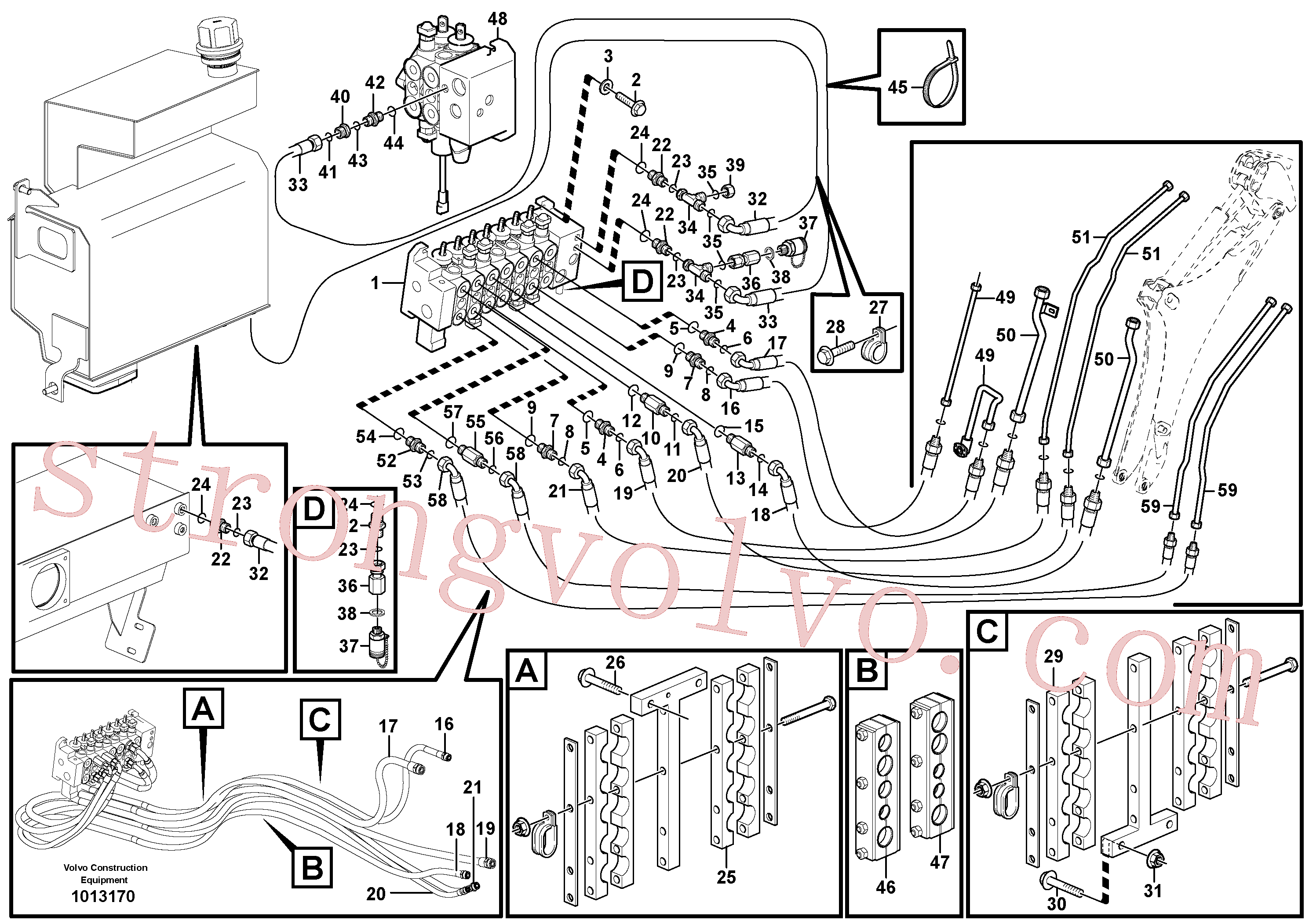 VOE11884908 Volvo Sistema hidráulico, escavadora(1013170 Montagem)
