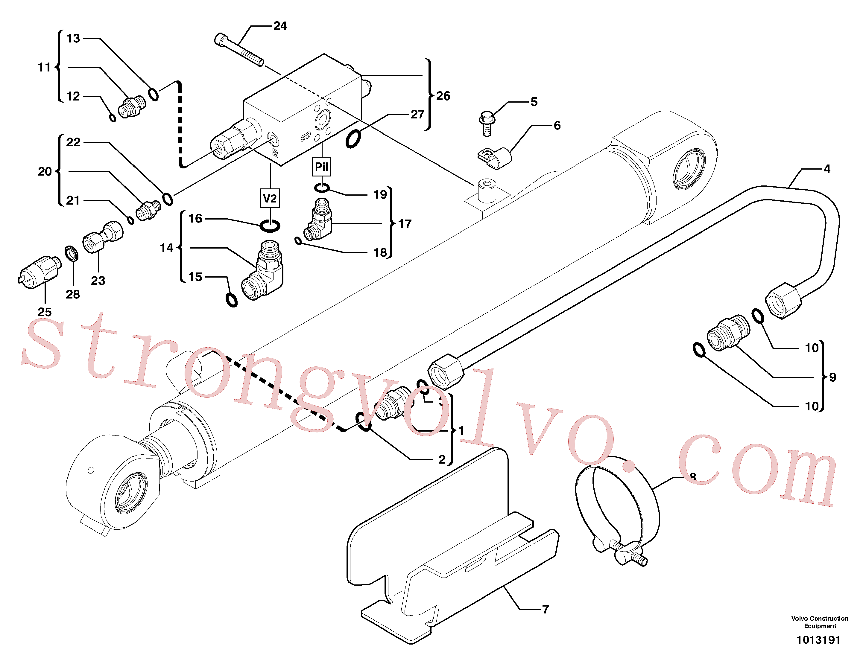 VOE11802733 Tubo Volvo escavadeira