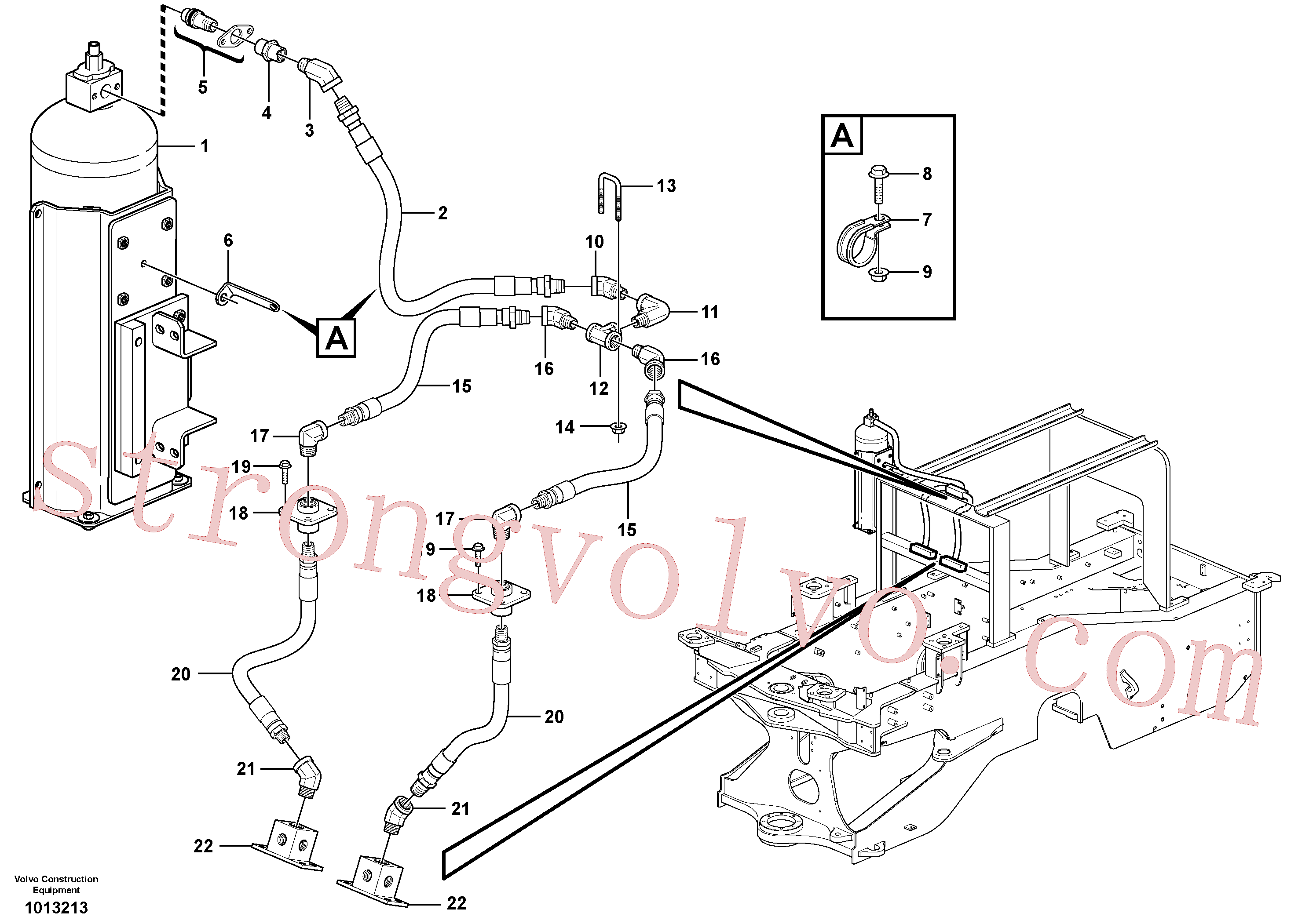 VOE11301775 Volvo Sistema de extinção(1013213 Montagem)