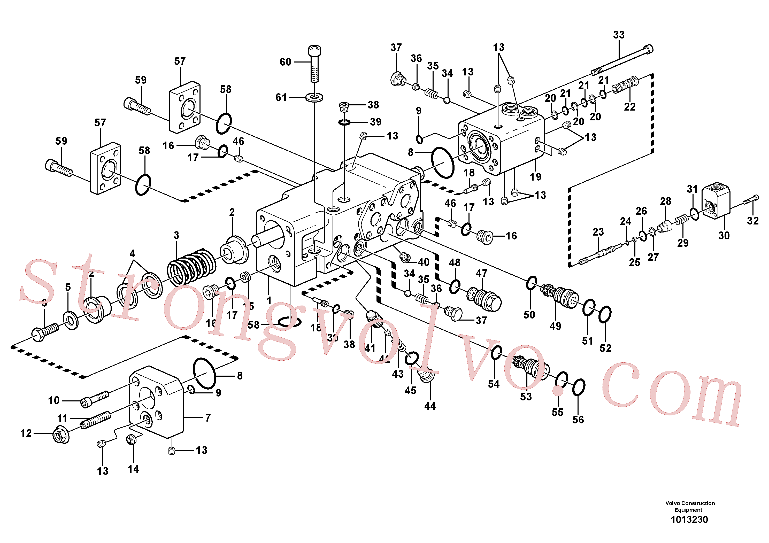 VOE11704825 Volvo Válvula de comando(1013230 Montagem)