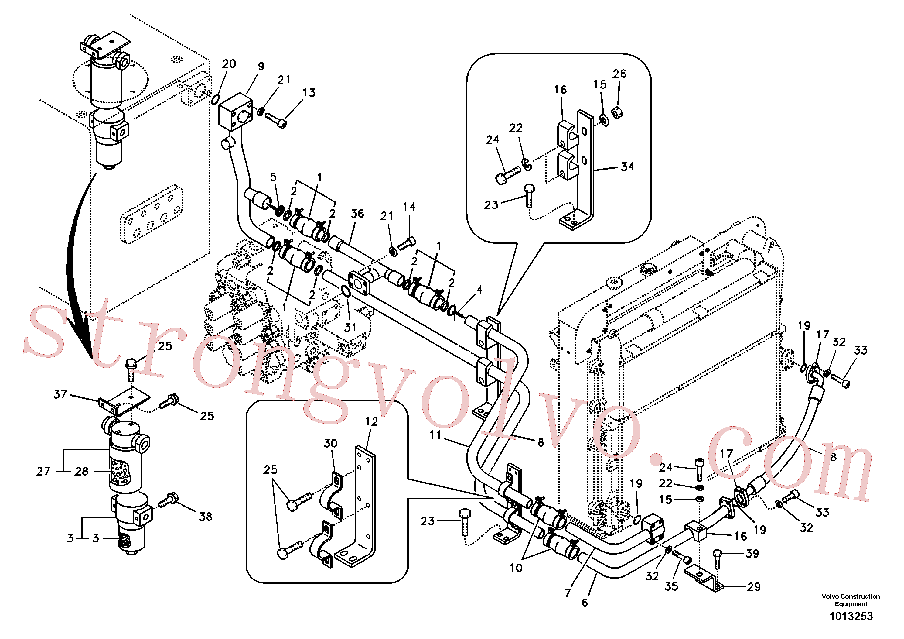 VOE14500811 Bracket Inscreva-se para Volvo Acessórios para escavadeira