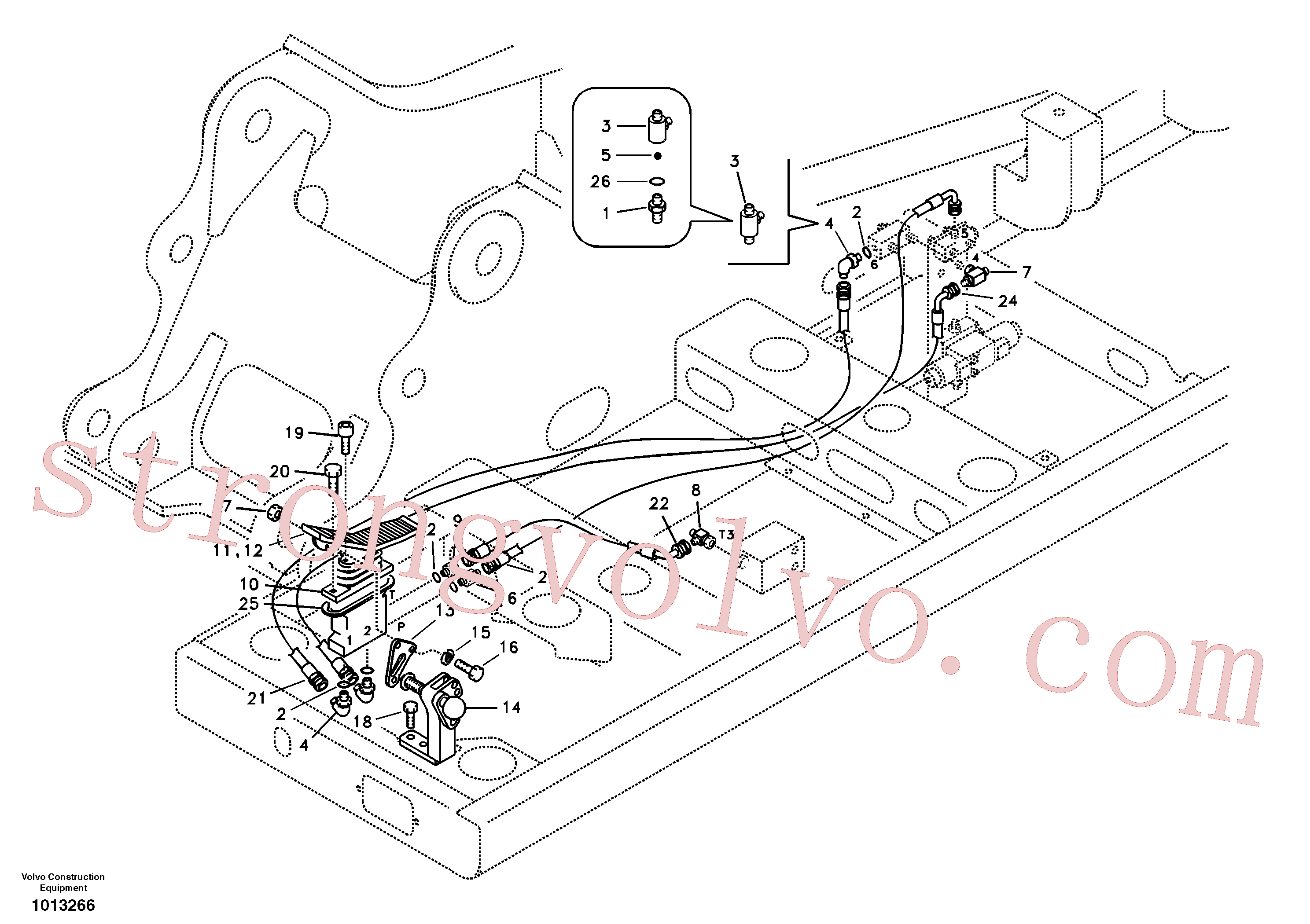 SA9453-03245 Volvo Sistema servomotor, martelo e corte(1013266 Montagem)