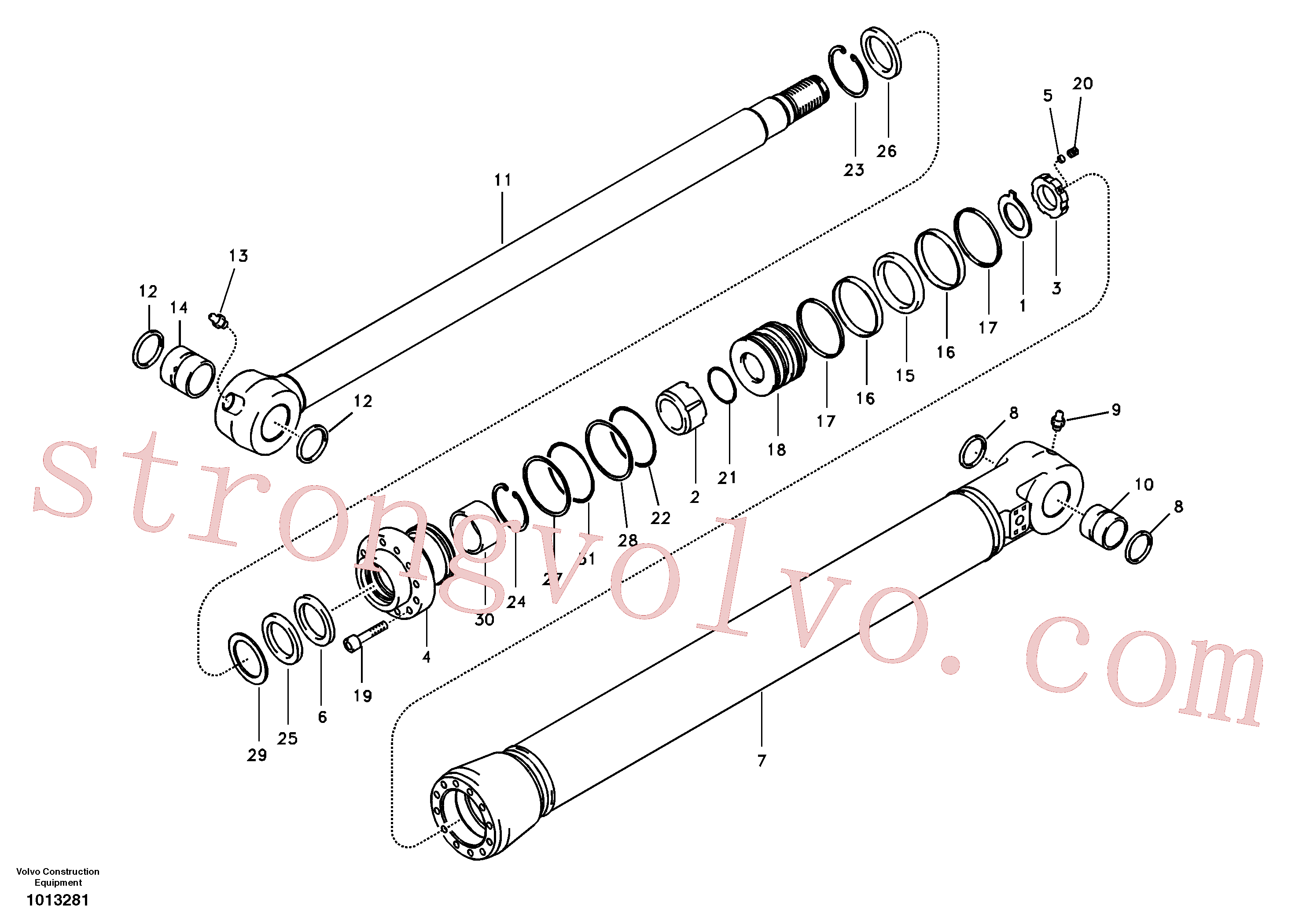 Atacado SA9566-20950 Anel de apoio Volvo escavadeira