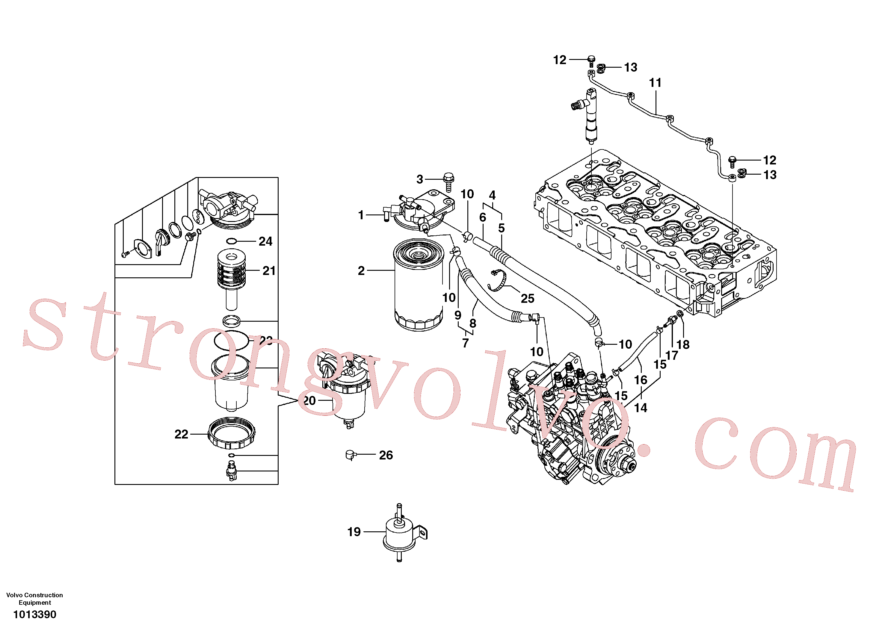 Volvo VOE990589 Anel-o Volvo Acessórios para escavadeira
