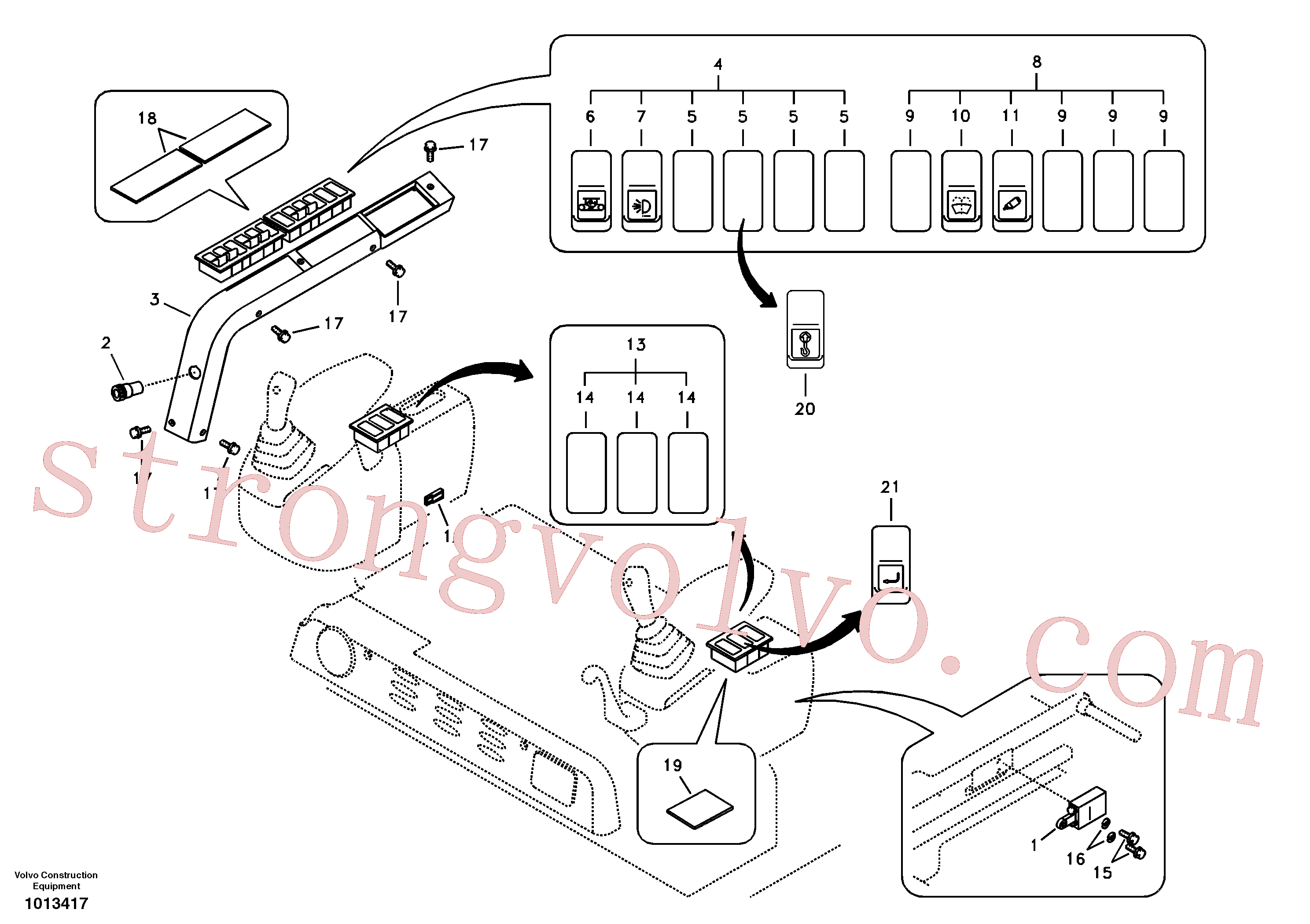 VOE14643925 Volvo Interruptor(1013417 Montagem)