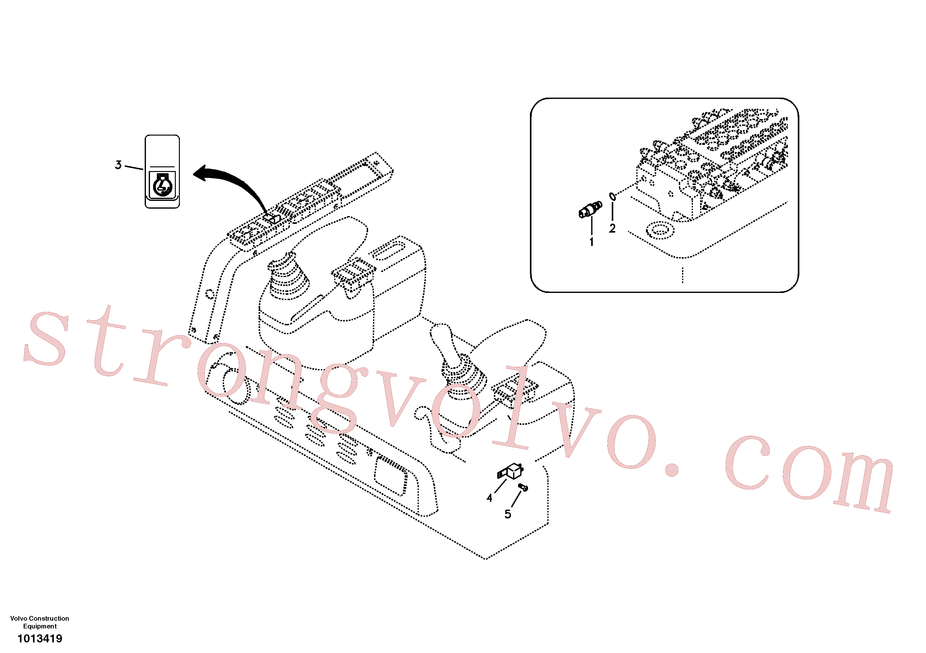 VOE14529294 Volvo Interruptor, ralenti automático(1013419 Montagem)