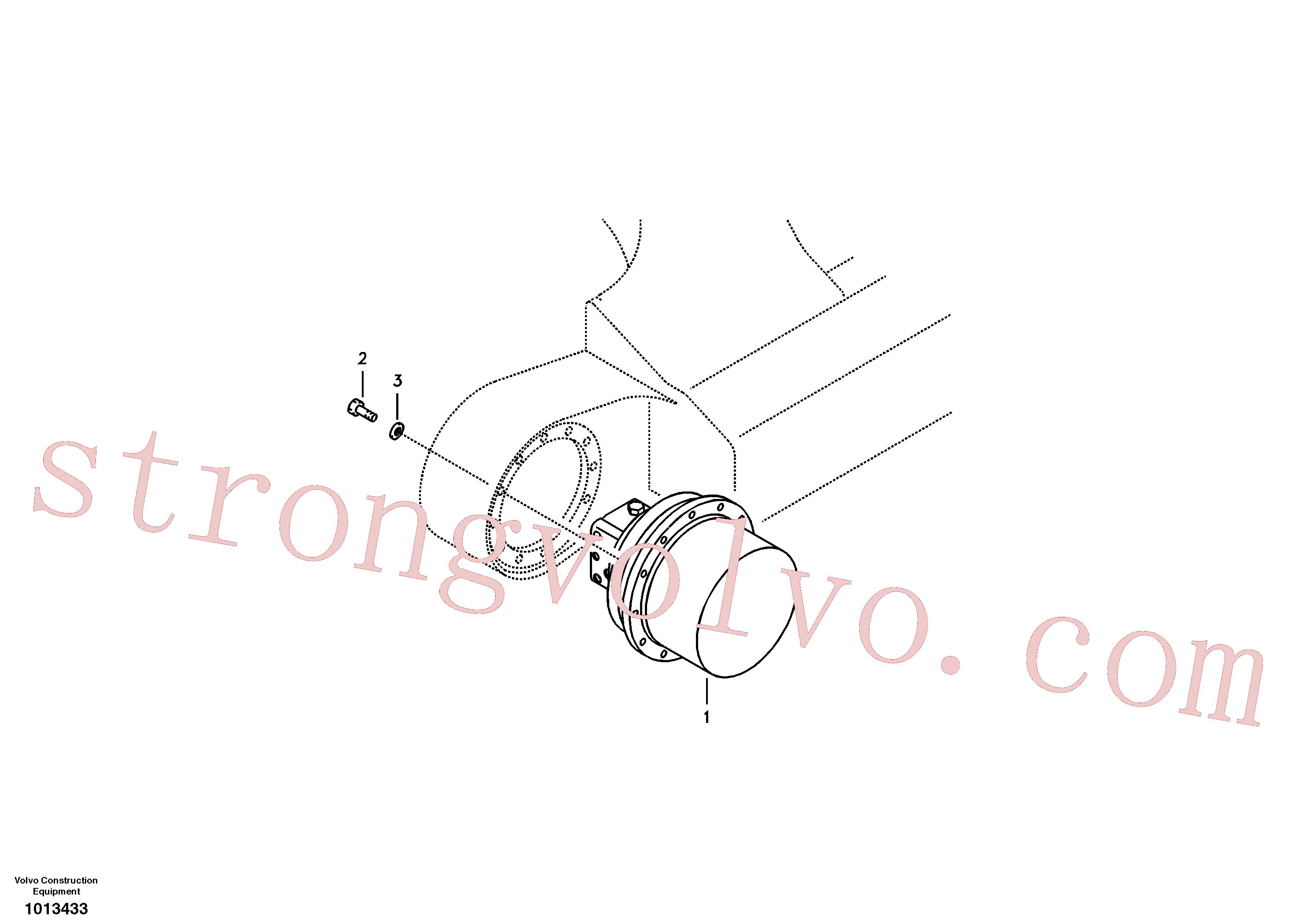 VOE14516539 Volvo Motor de curso com peças de montagem(1013433 Montagem)