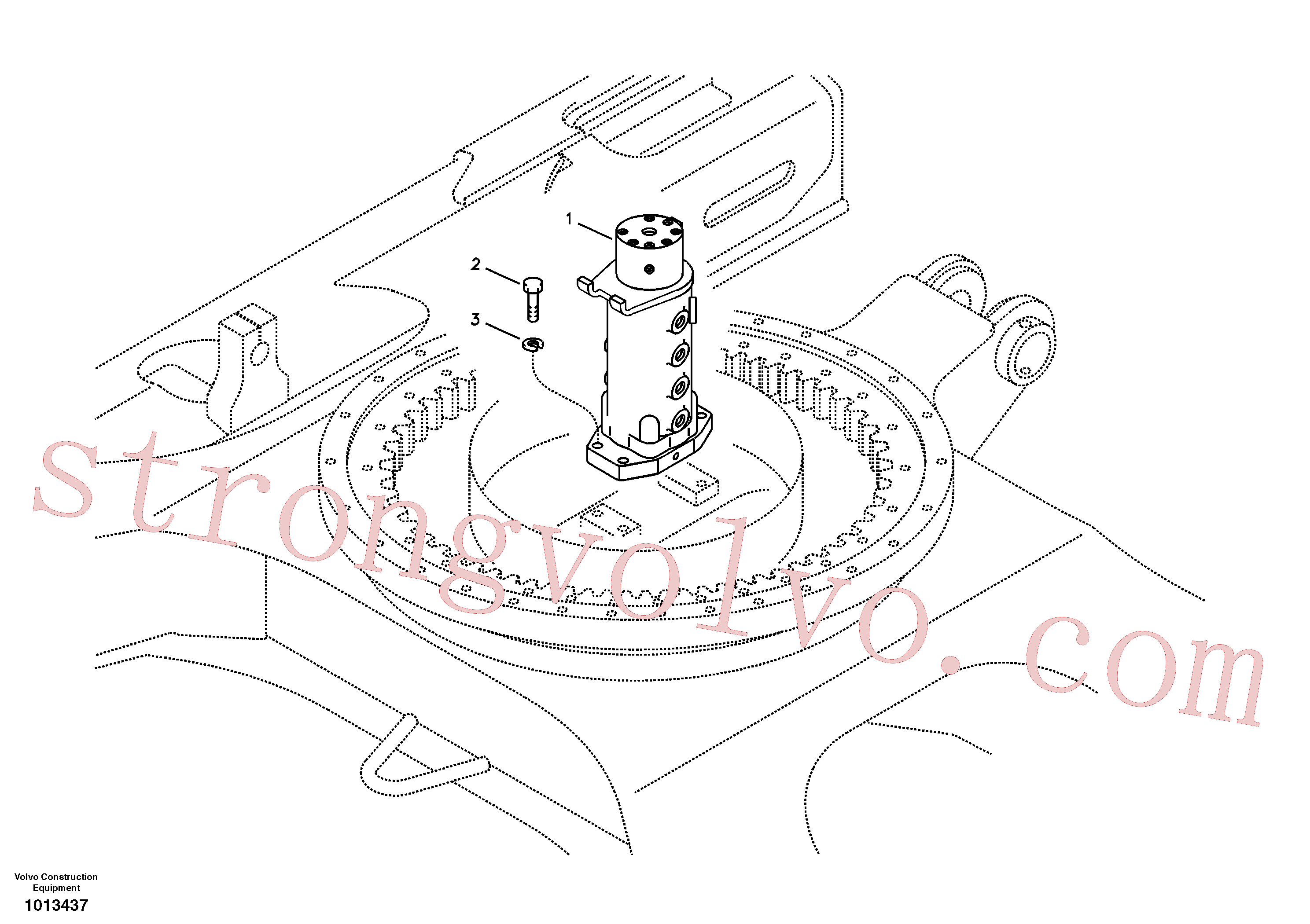 VOE993421 Volvo Junta de viragem, suporte(1013437 Montagem)