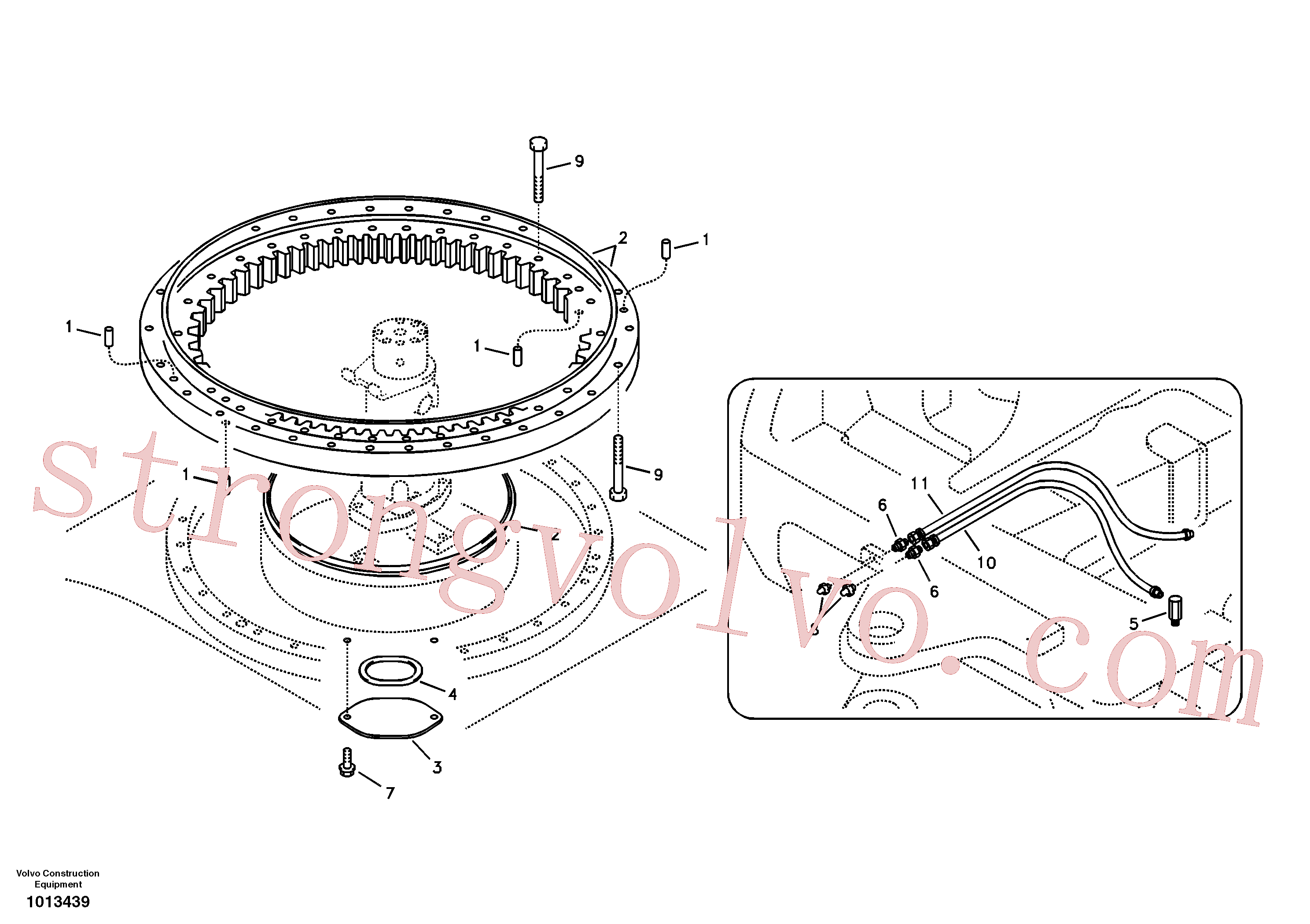 VOE978941 Volvo Sistema de articulação(1013439 Montagem)