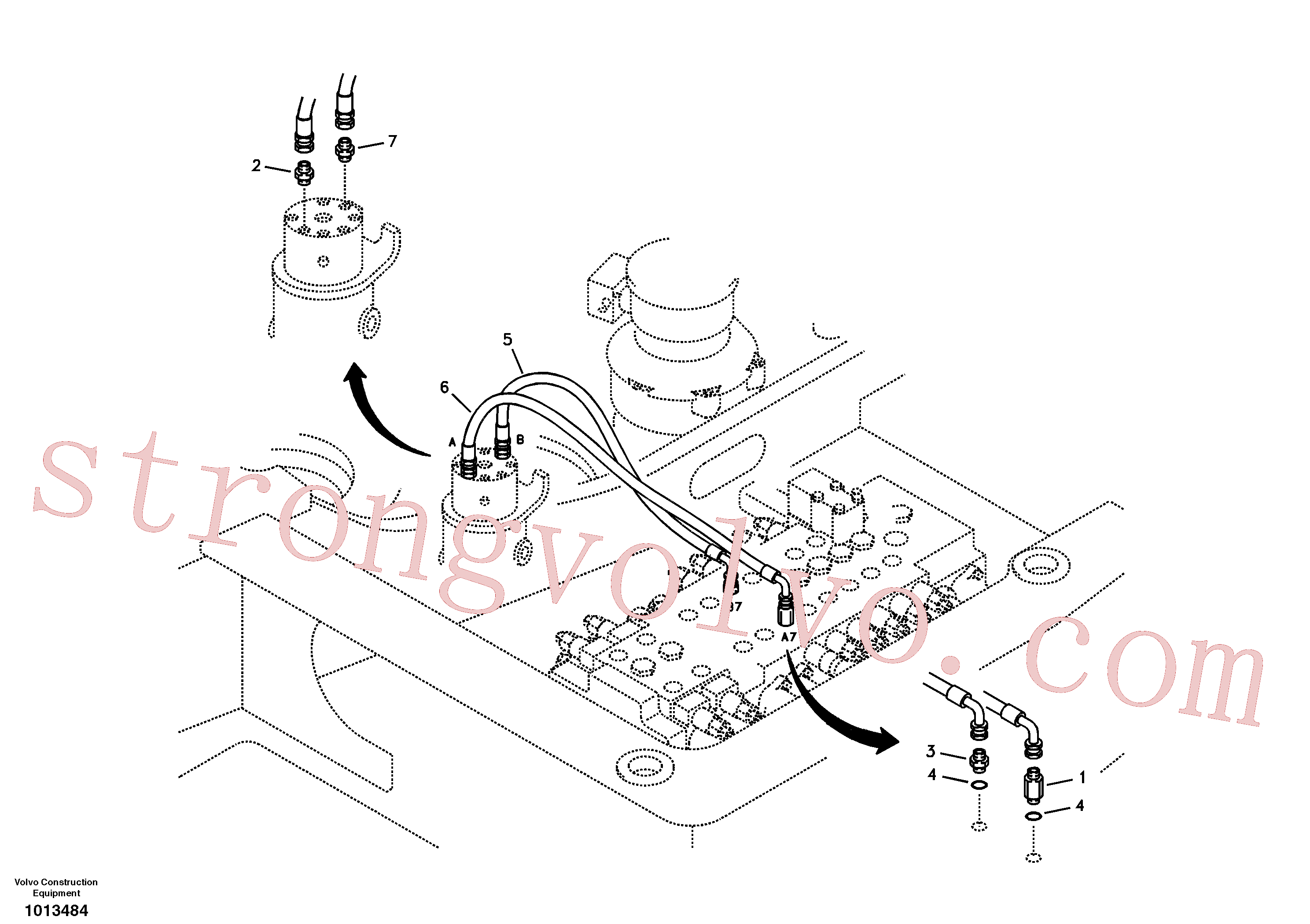 SA9453-03620 Mangueira completa Volvo escavadeira