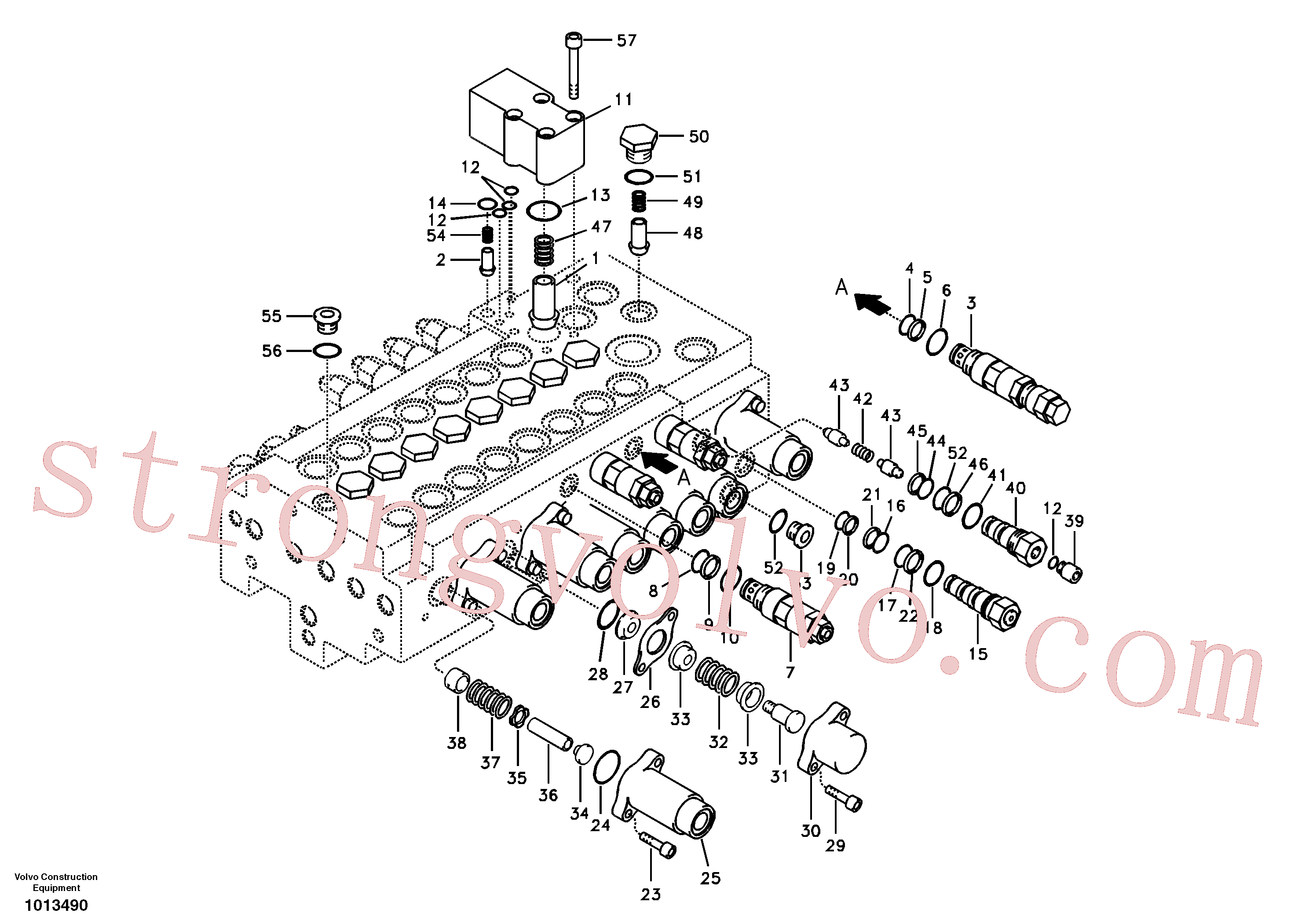 VOE14526986 Volvo Válvula mestra de comando(1013490 Montagem)