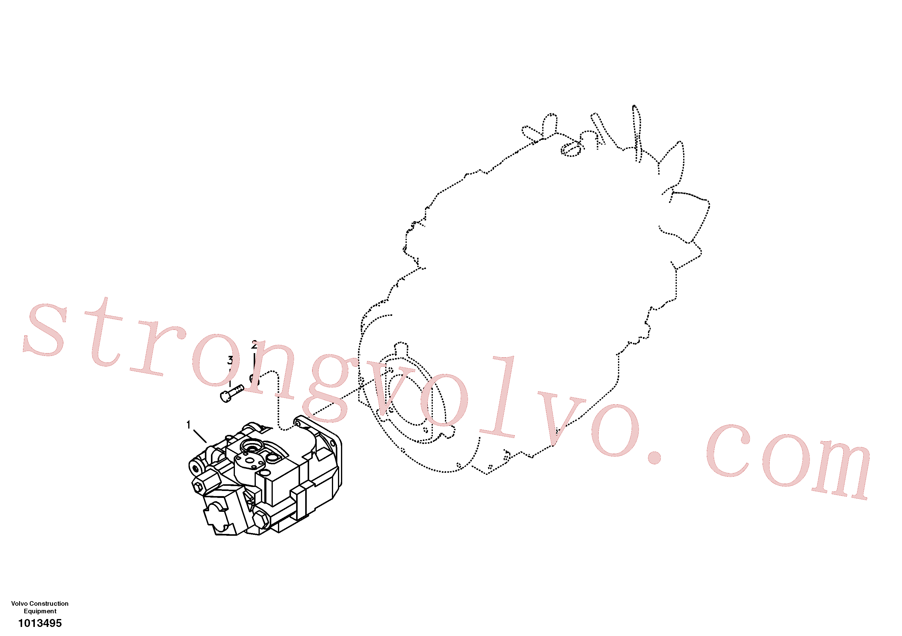 VOE14520750 Volvo Instalação da bomba(1013495 Montagem)