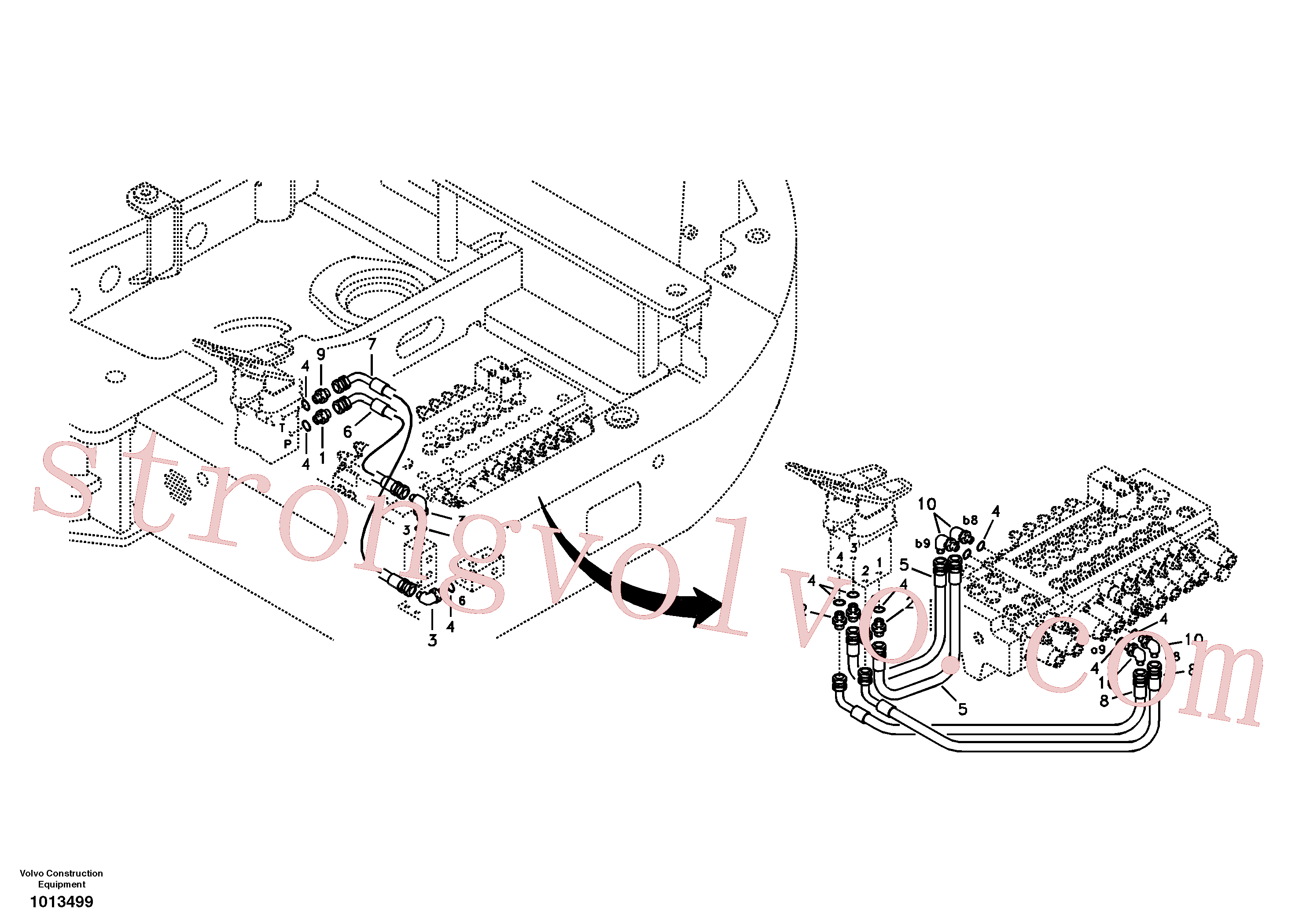 SA9453-02210 Volvo Sistema servomotor, válvula de comando para pedal da válvula de comando(1013499 Montagem)