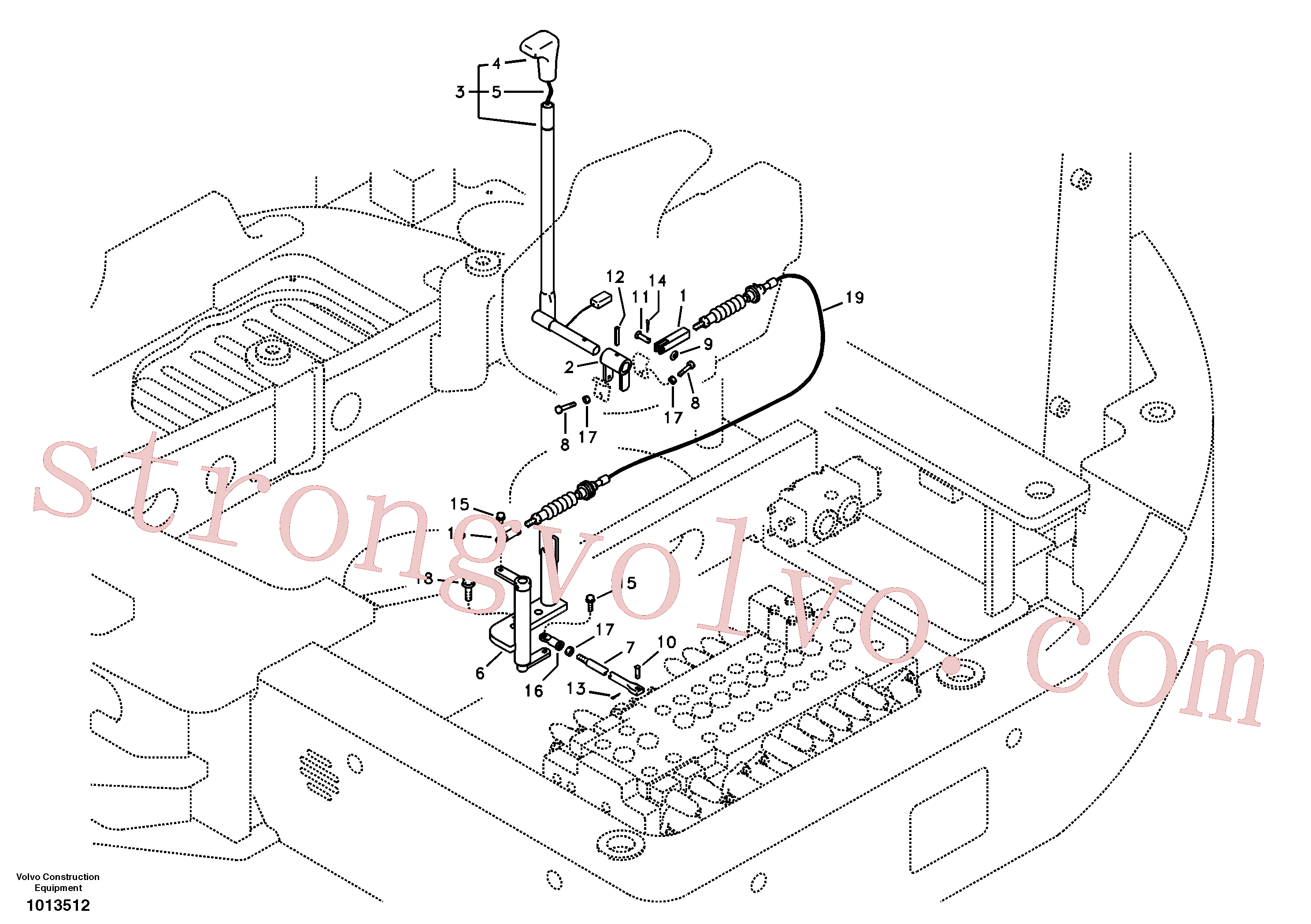 VOE14639965 Volvo Tirantes de comando, lâmina de terraplanagem(1013512 Montagem)