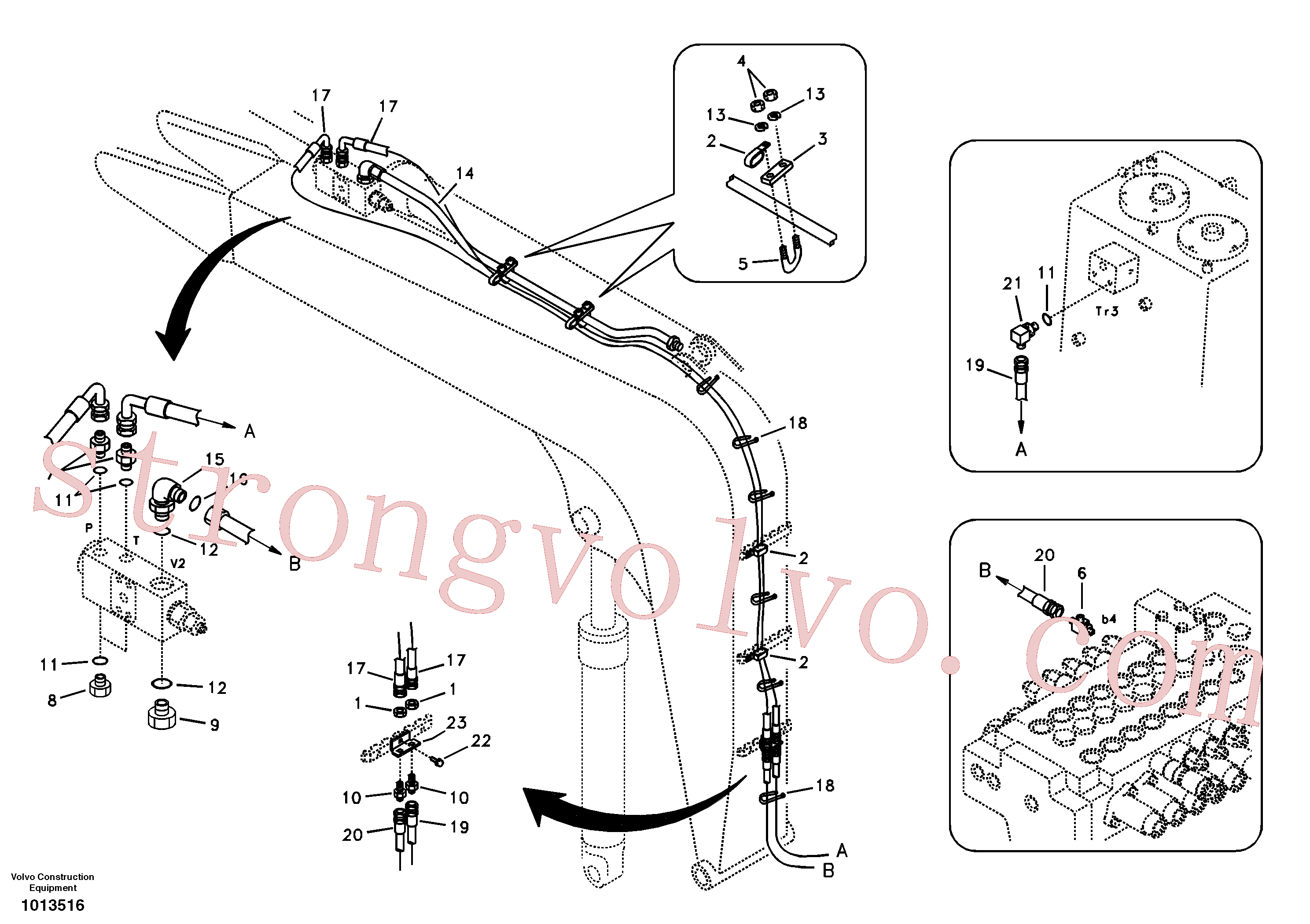 VOE14512609 Volvo Hidráulica de serviço, ruptura do braço de afundamento(1013516 Montagem)
