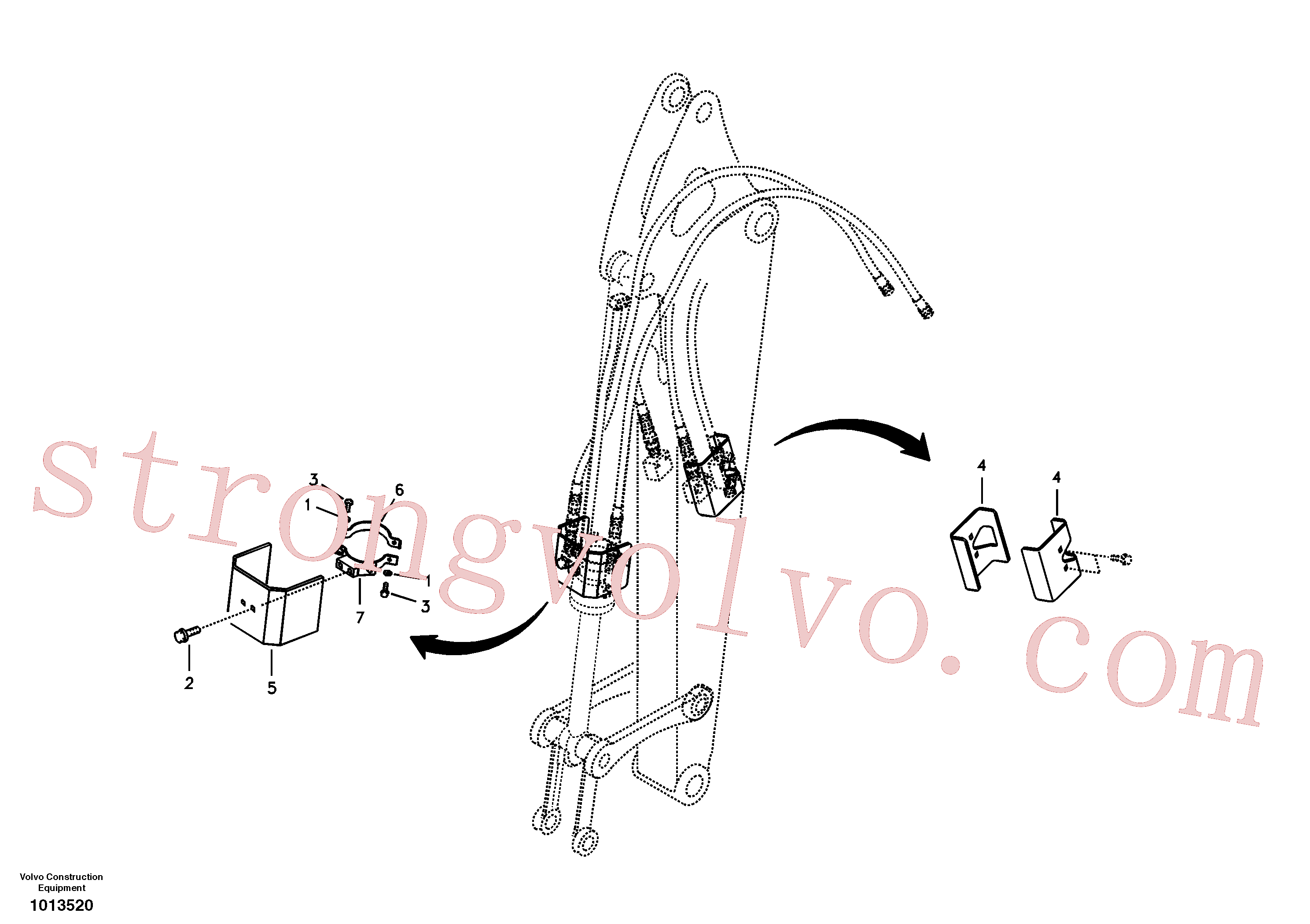 VOE14528813 Volvo Hidráulica de serviço, coberturas(1013520 Montagem)