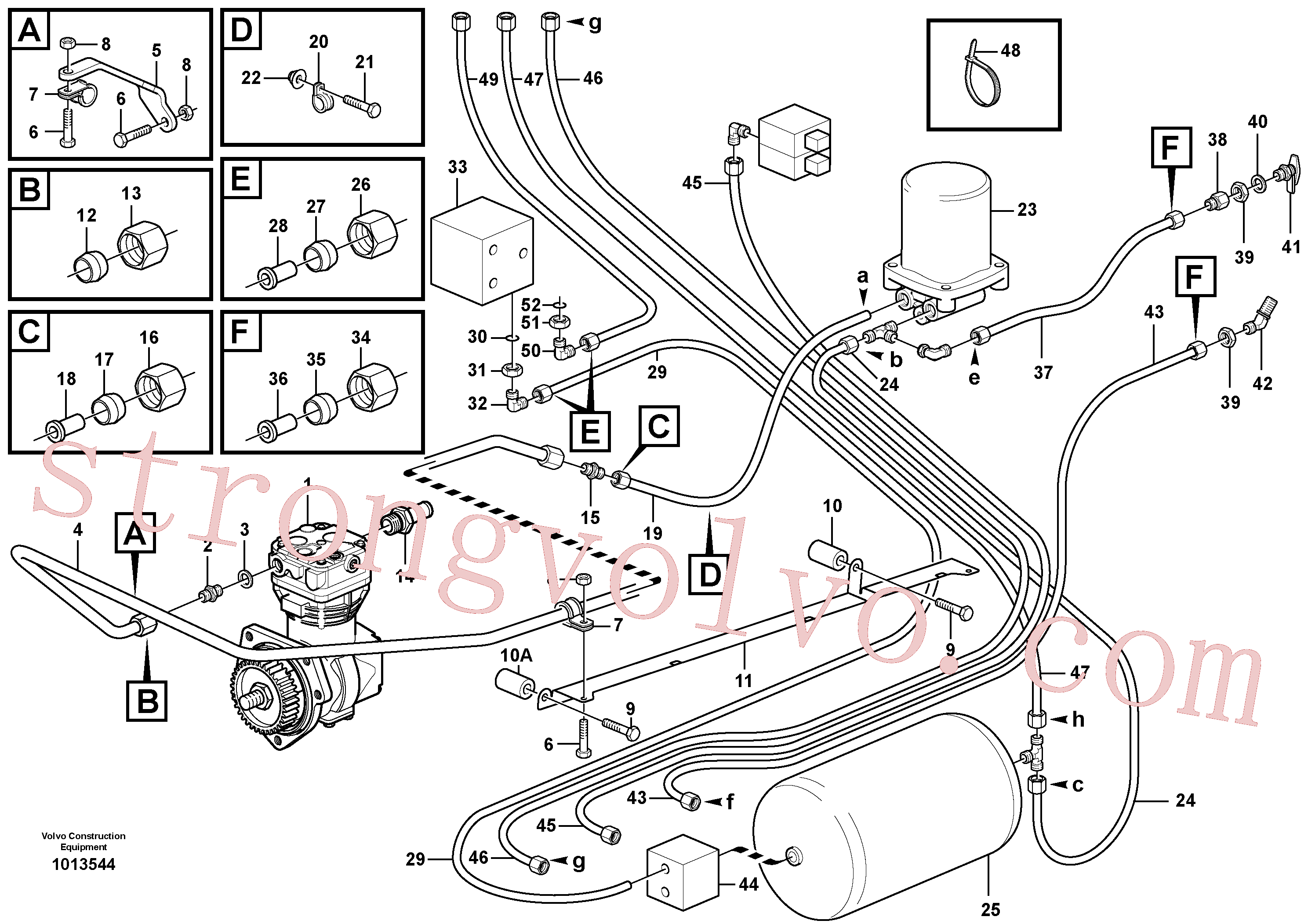 VOE945462 Volvo Linhas de alimentação(1013544 Montagem)
