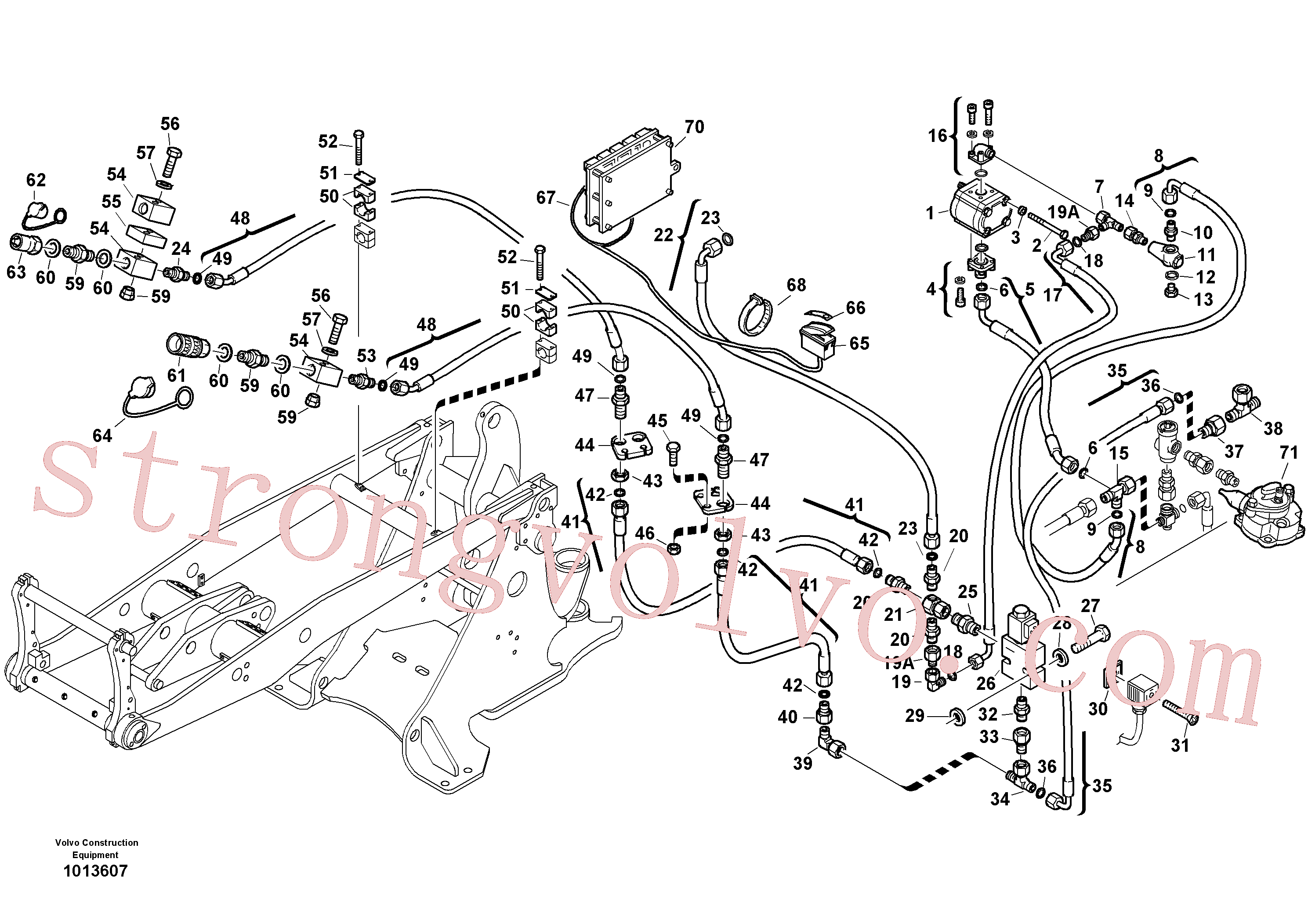 VOE11306031 Volvo Bomba auxiliar com linhas (acoplamento Skid Steer)(1013607 Montagem)