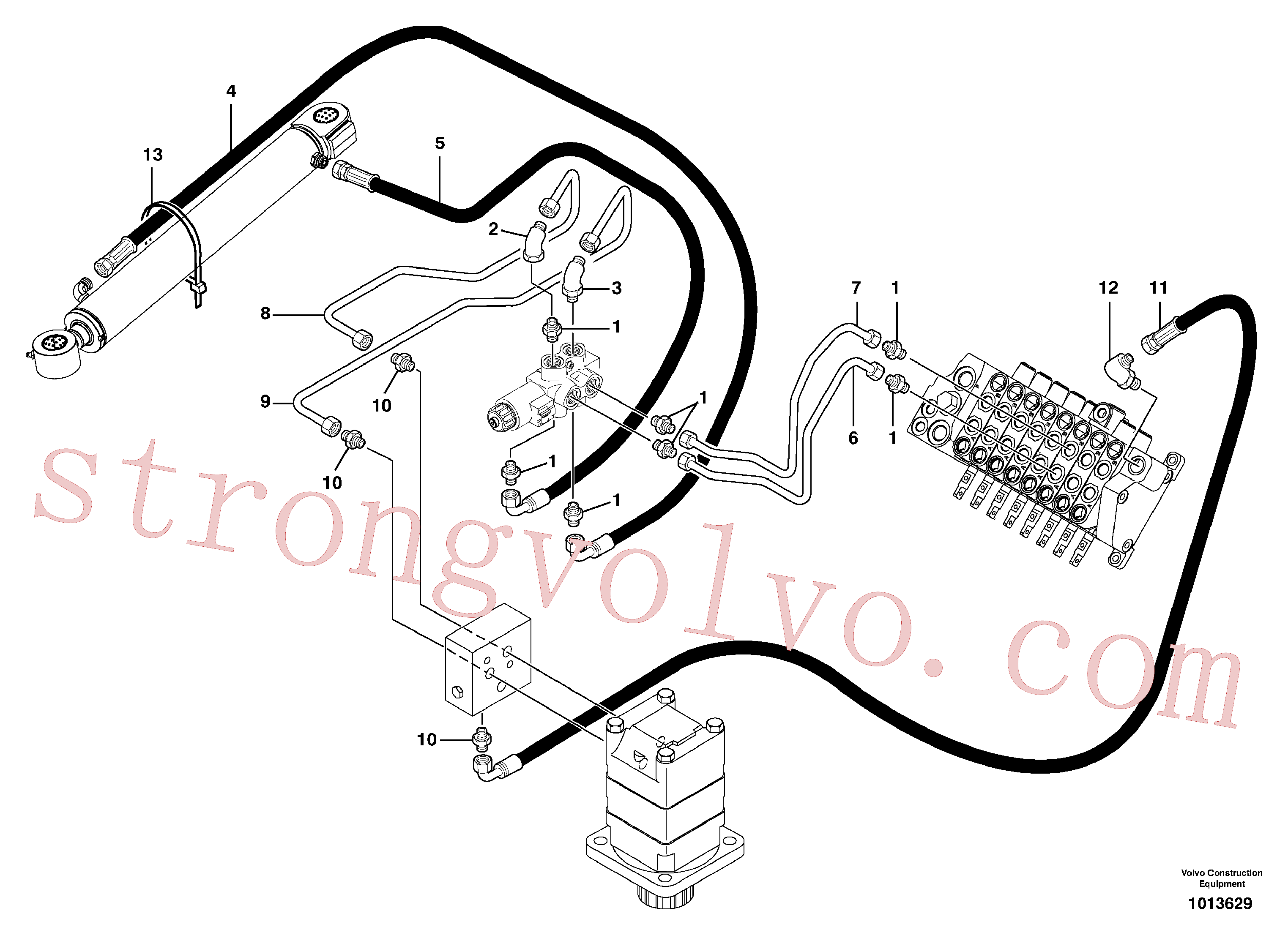 Volvo Montagem VOE11801809 Hose Acessórios