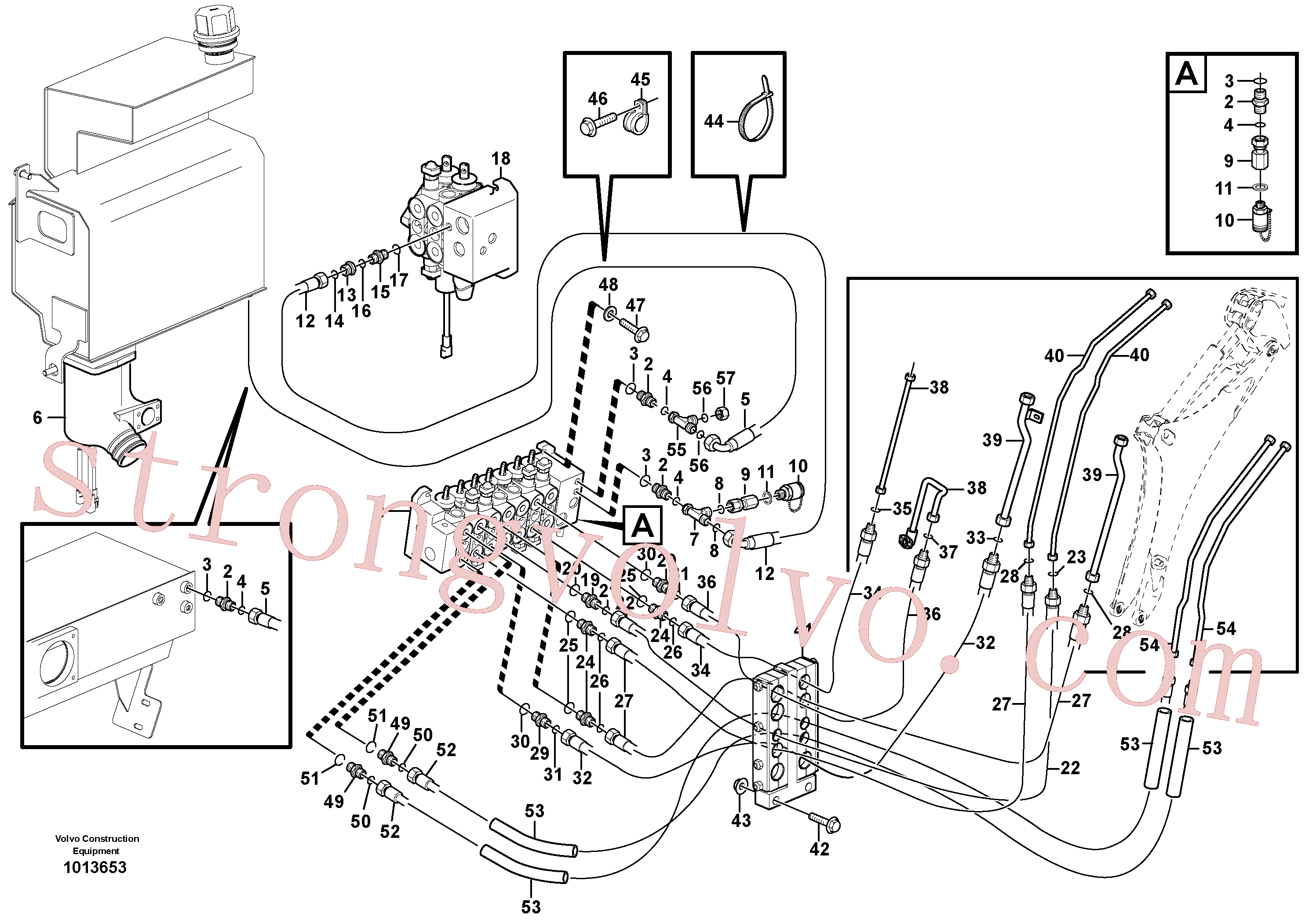 VOE983253 Volvo Sistema hidráulico, escavadora(1013653 Montagem)