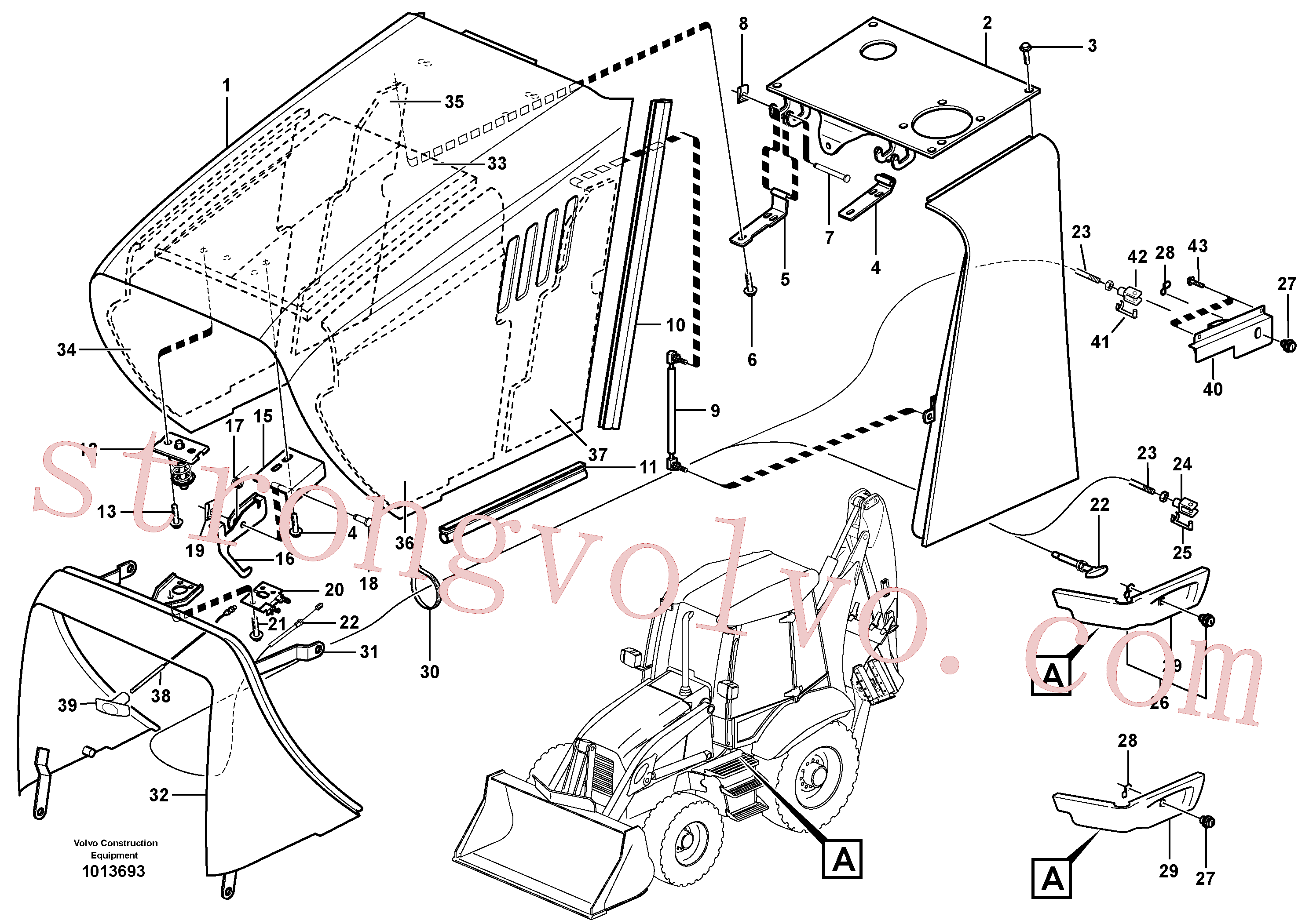 Volvo VOE13947949 Parafuso flangeado Volvo Acessórios para escavadeira