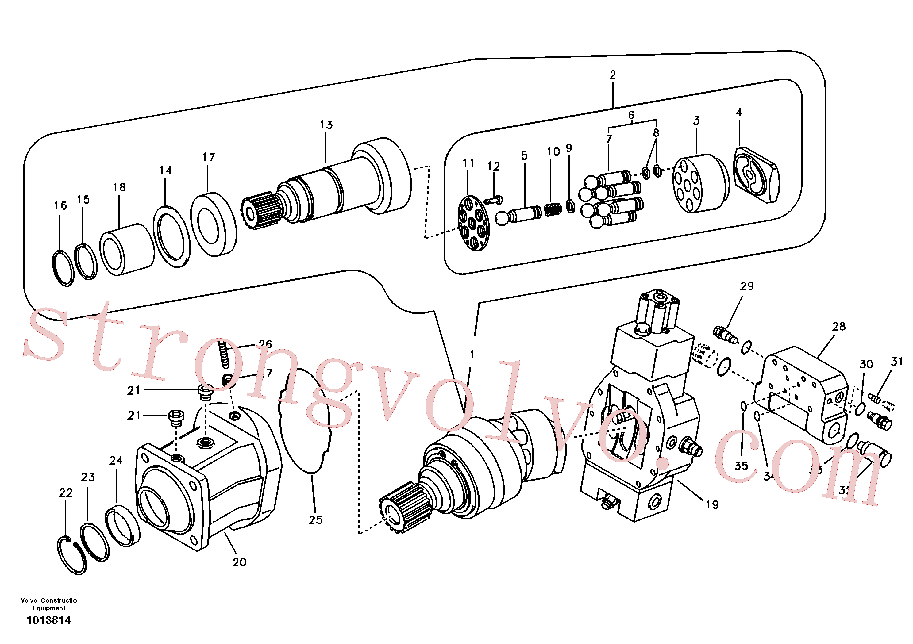 SA8230-29650 Volvo Motor de deslocação(1013814 Montagem)
