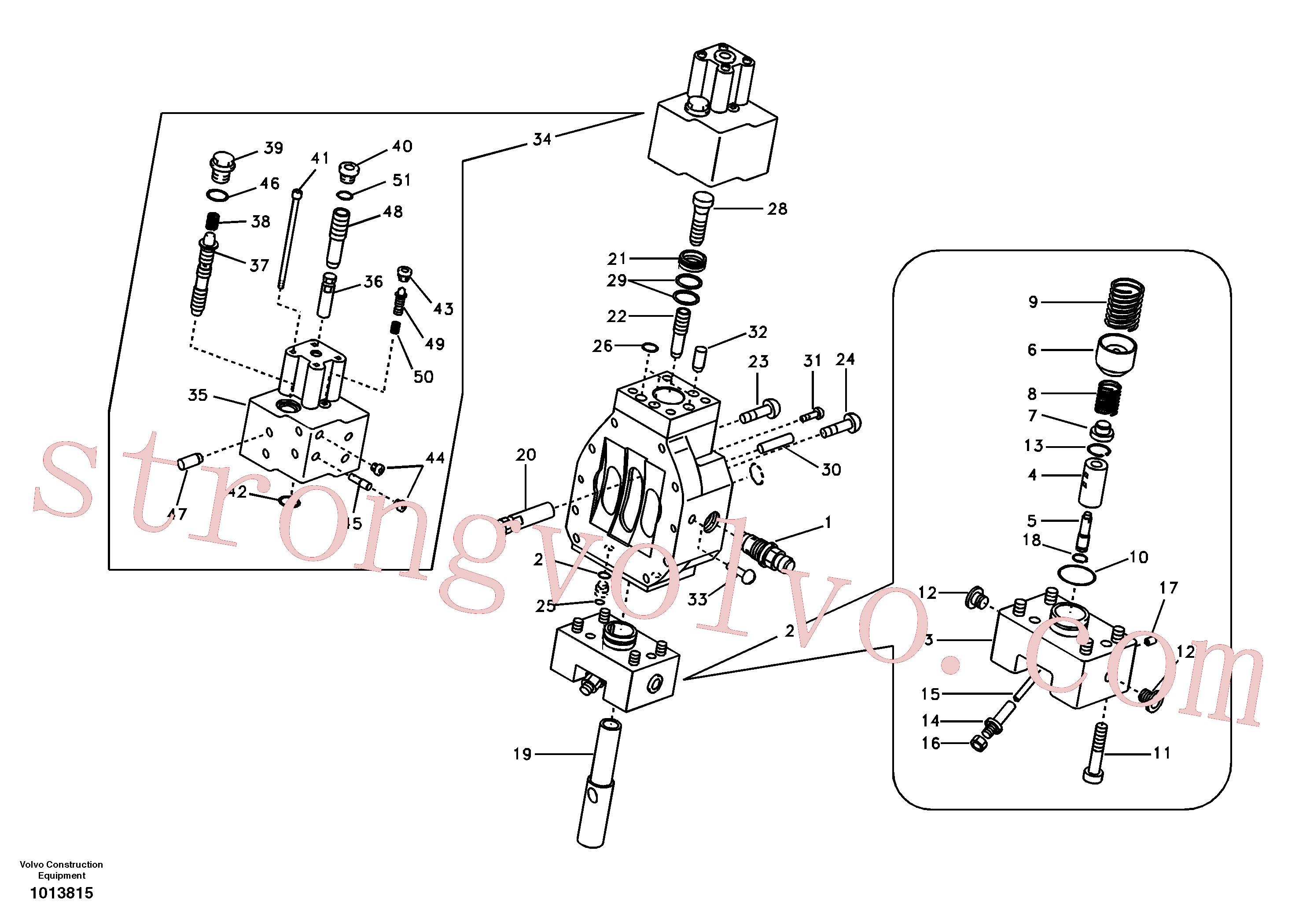 SA8230-02400 Volvo Válvula de comando, motor de curso(1013815 Montagem)