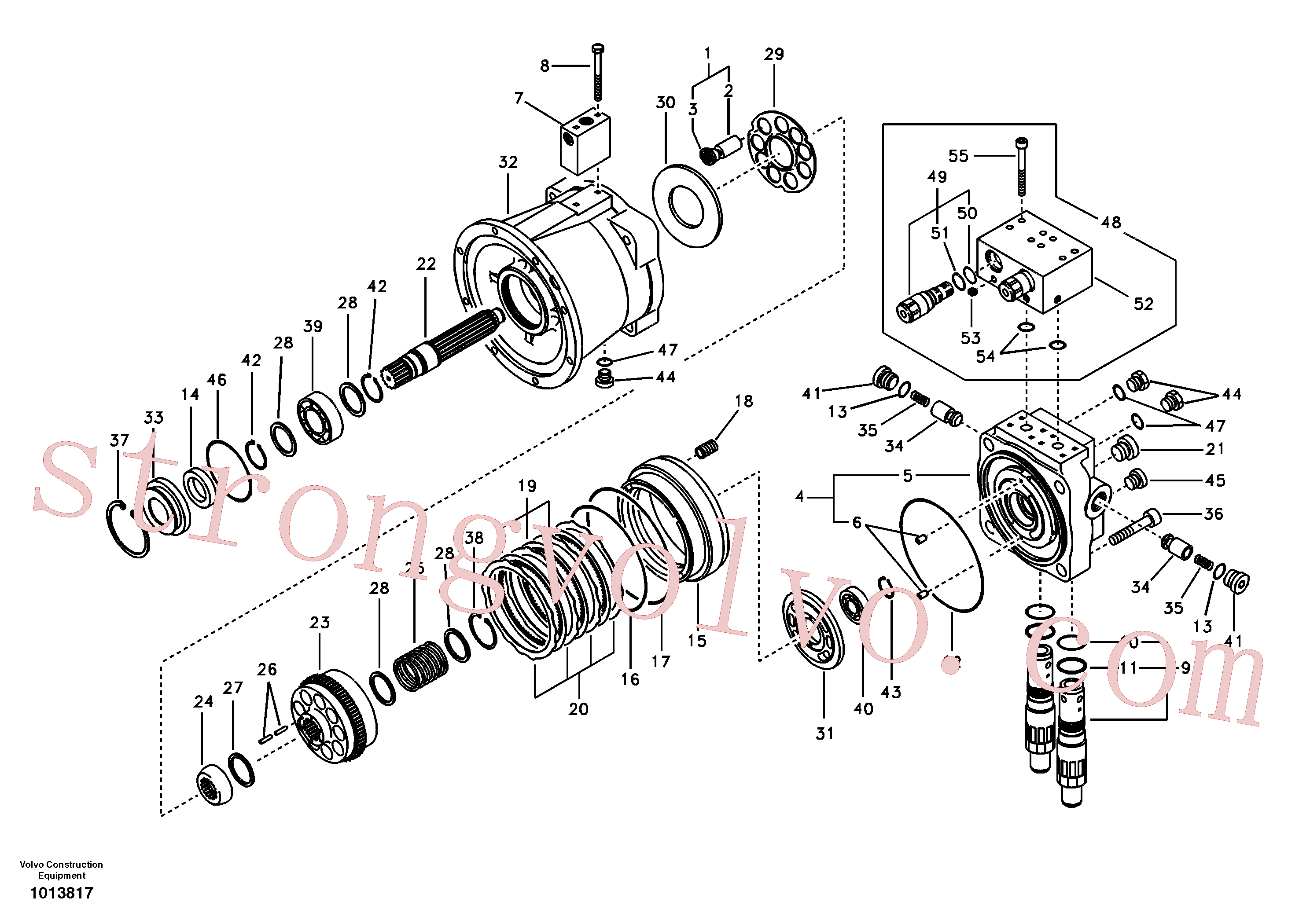 SA8230-26570 Volvo Motor de rotação(1013817 Montagem)
