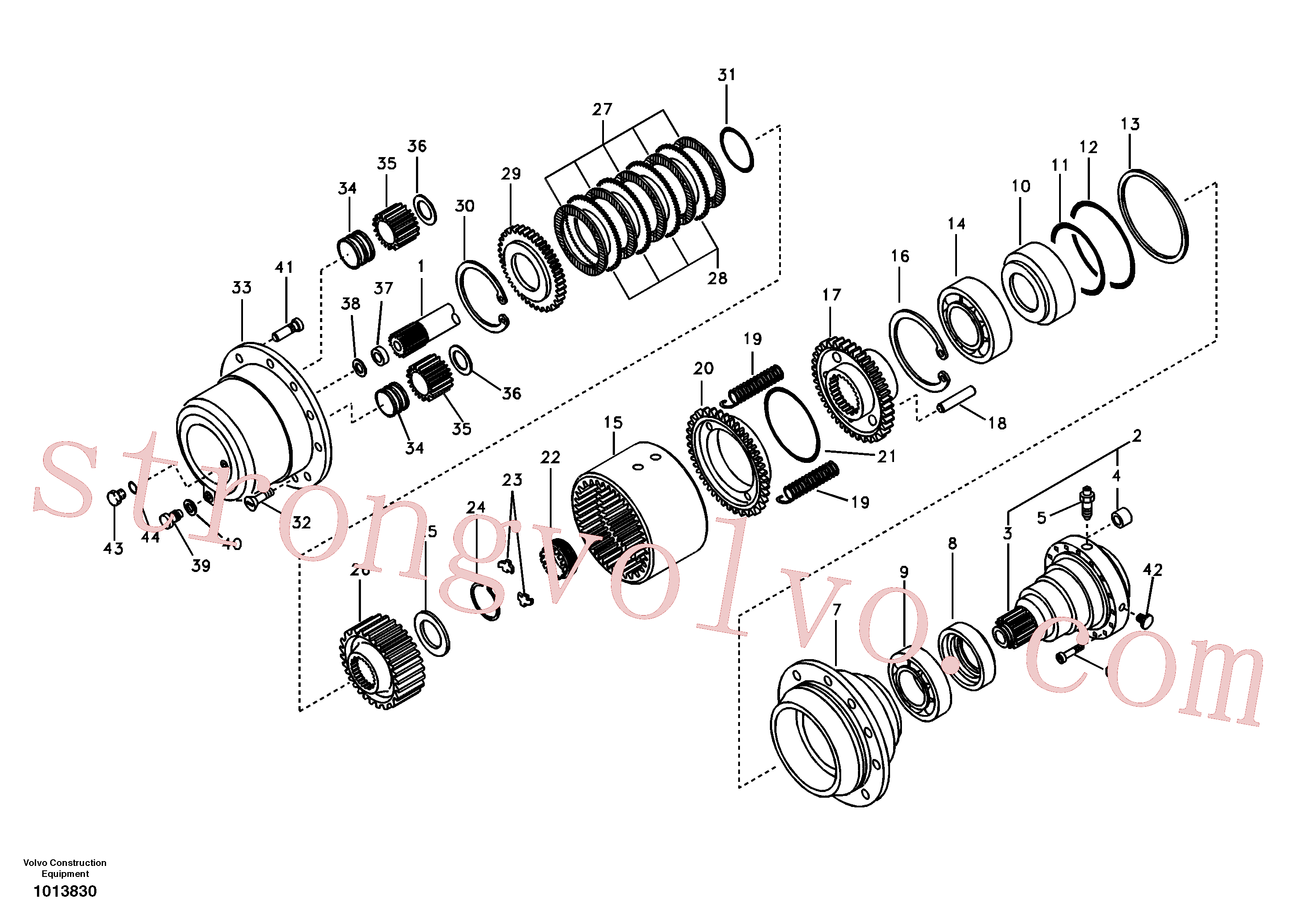 VOE984135 Volvo Redução do cubo, eixo traseiro(1013830 Montagem)