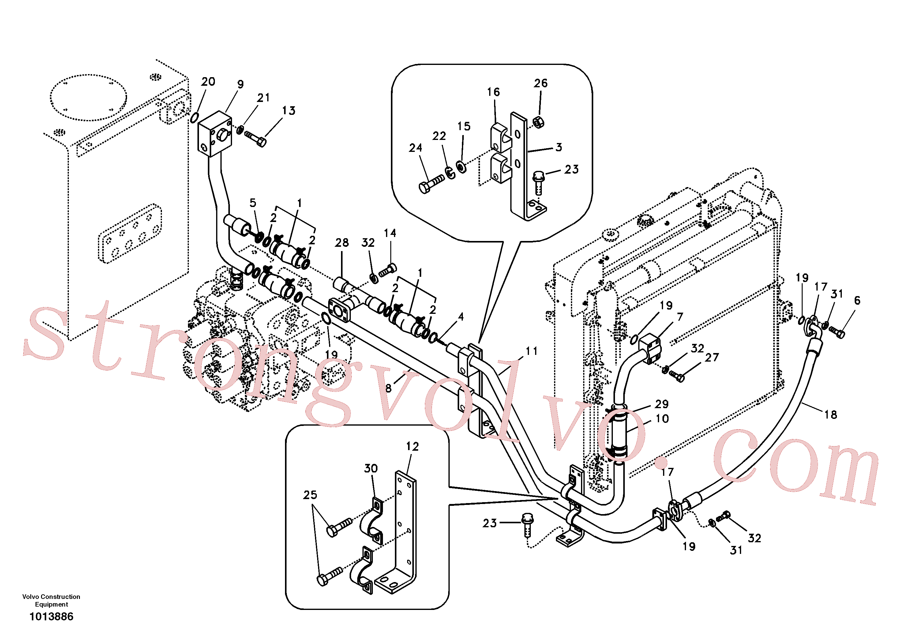 China Made SA1142-01622 Pipe Volvo Acessórios para escavadeira
