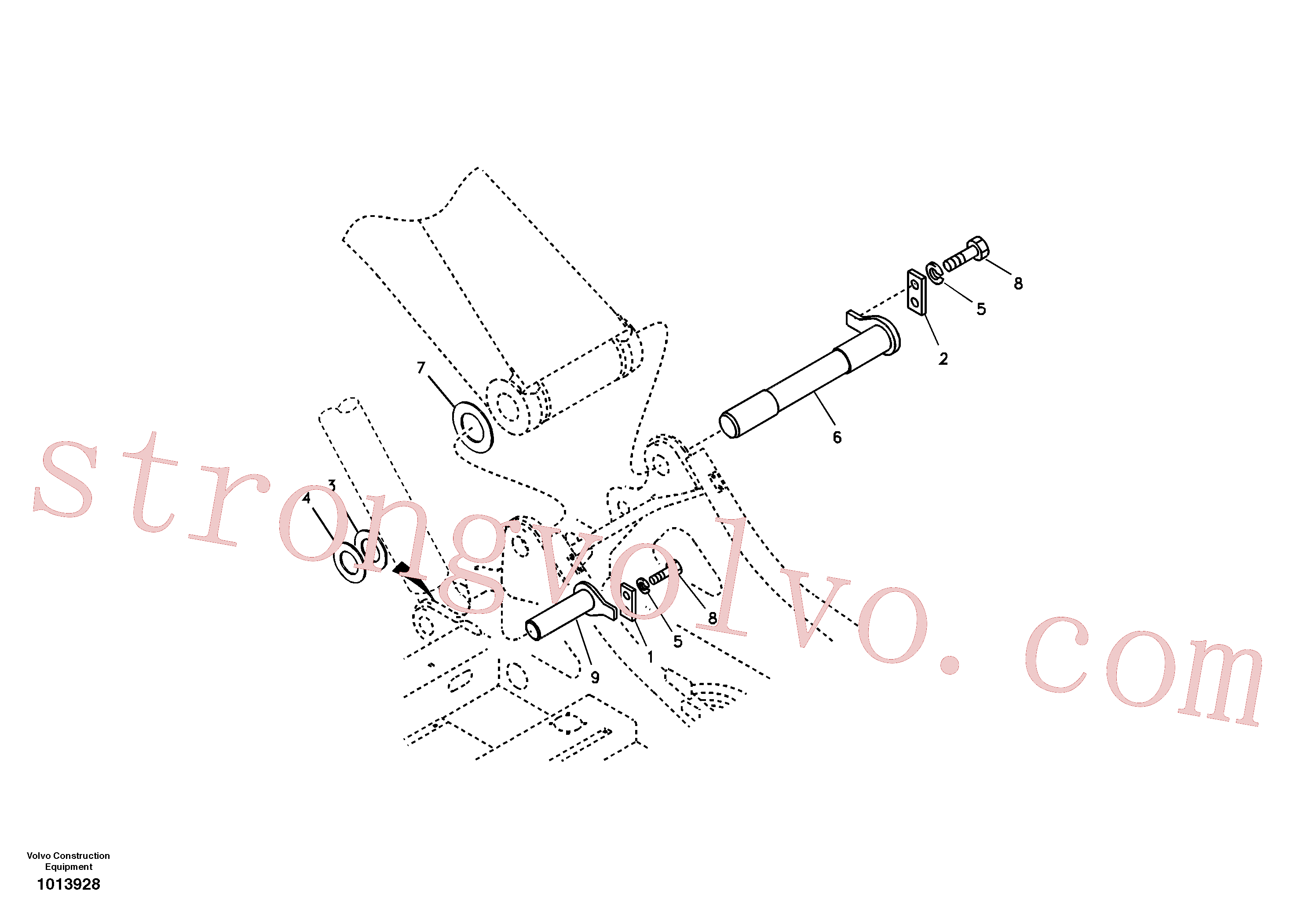 VOE14510440 Volvo Tirantes da lança, sem lança(1013928 Montagem)