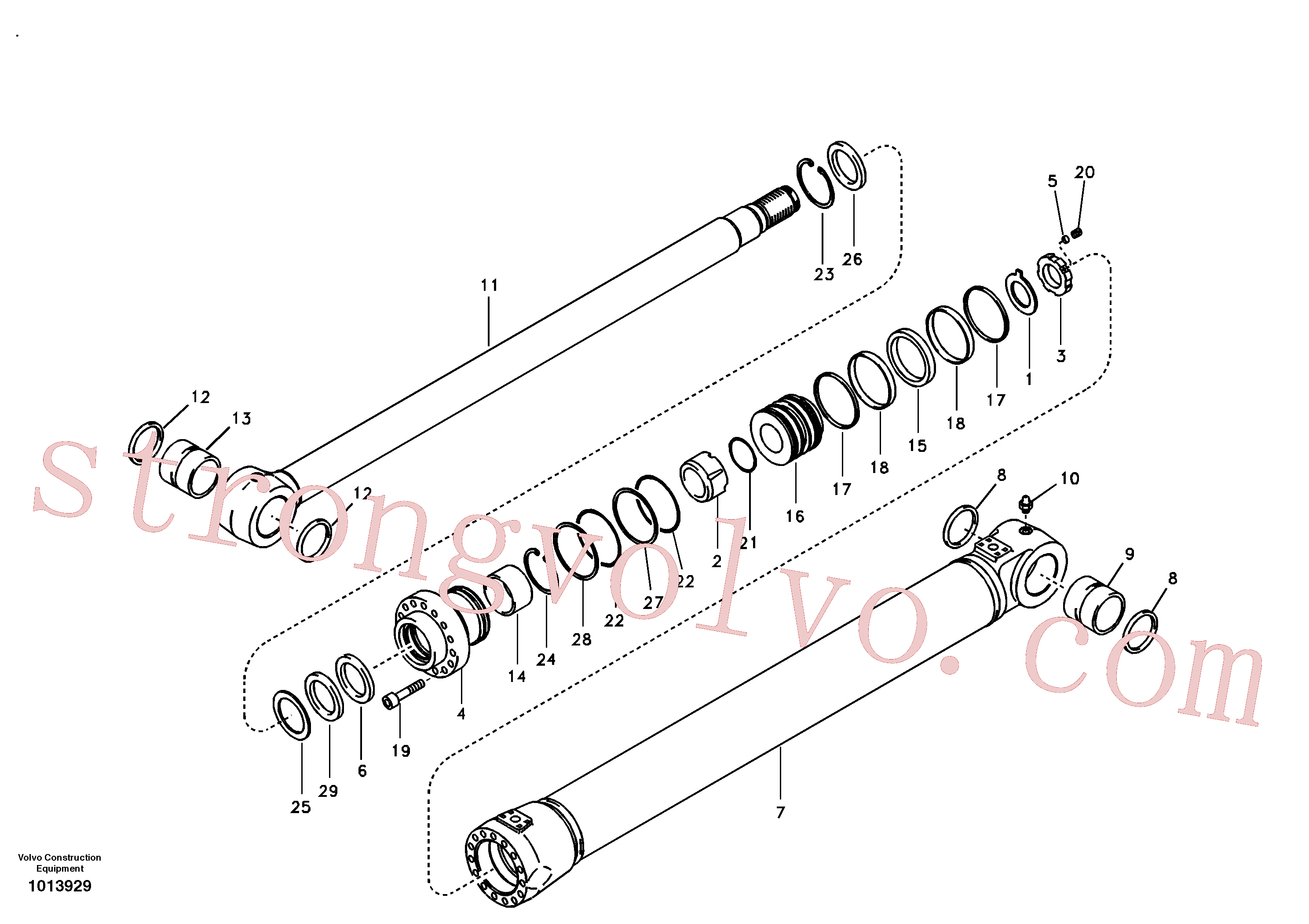 Volvo Acessórios para escavadeira SA1146-06910 Lock nut Acessórios