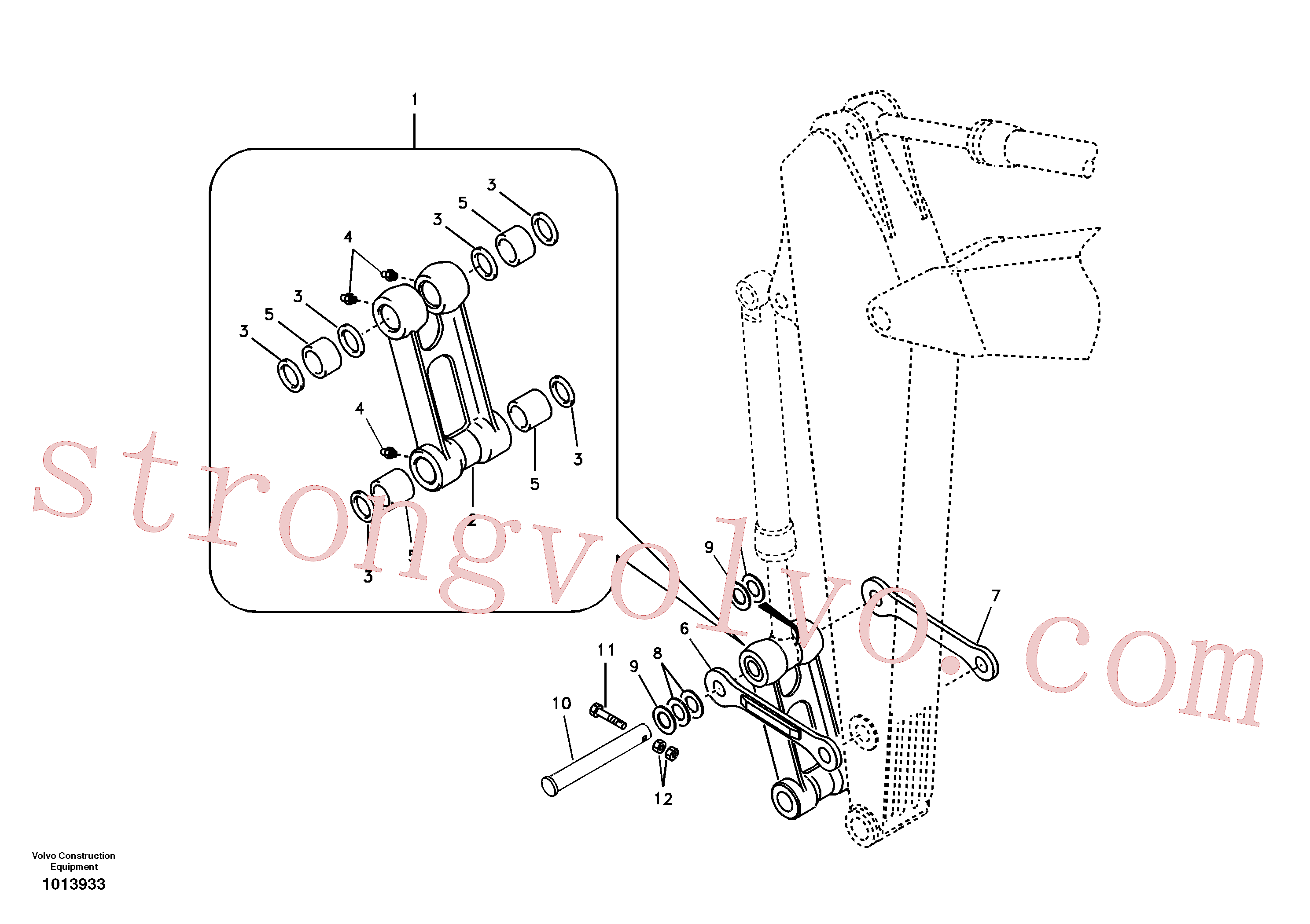 VOE14880732 Volvo Tirantes à haste de ligação(1013933 Montagem)