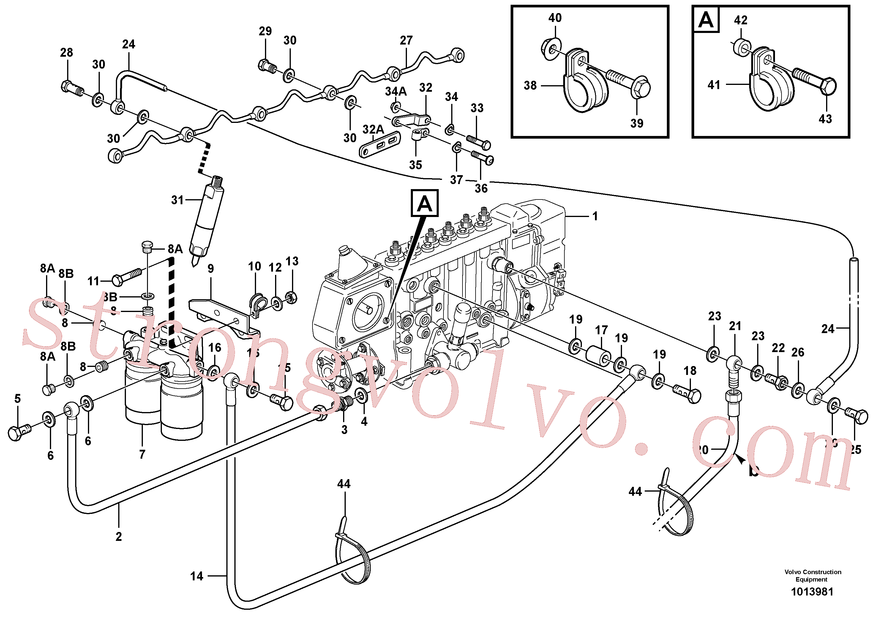 China Made VOE952631 Braçadeira Volvo Acessórios para escavadeira