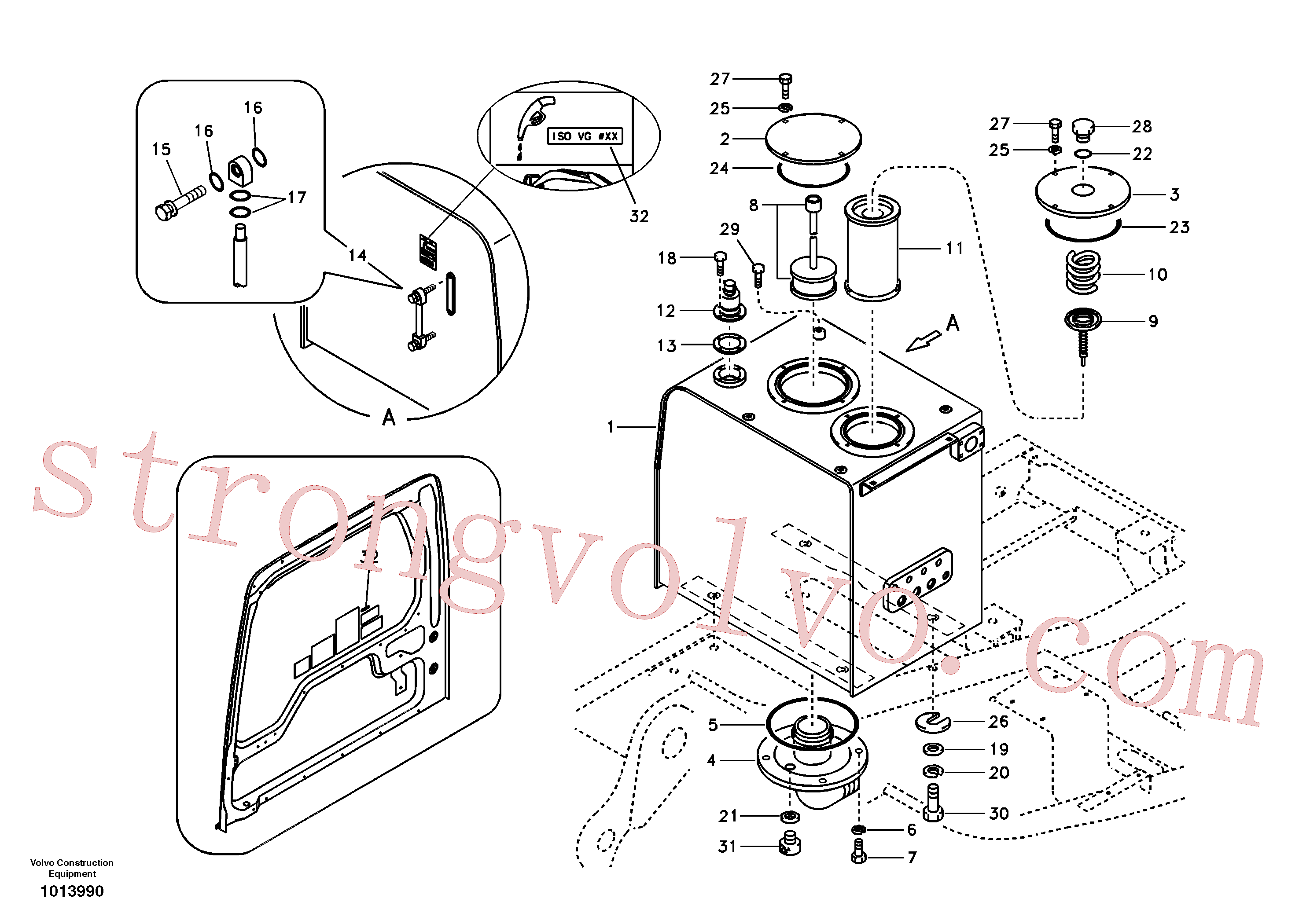 VOE14513746 Volvo Depósito de óleo hidráulico(1013990 Montagem)