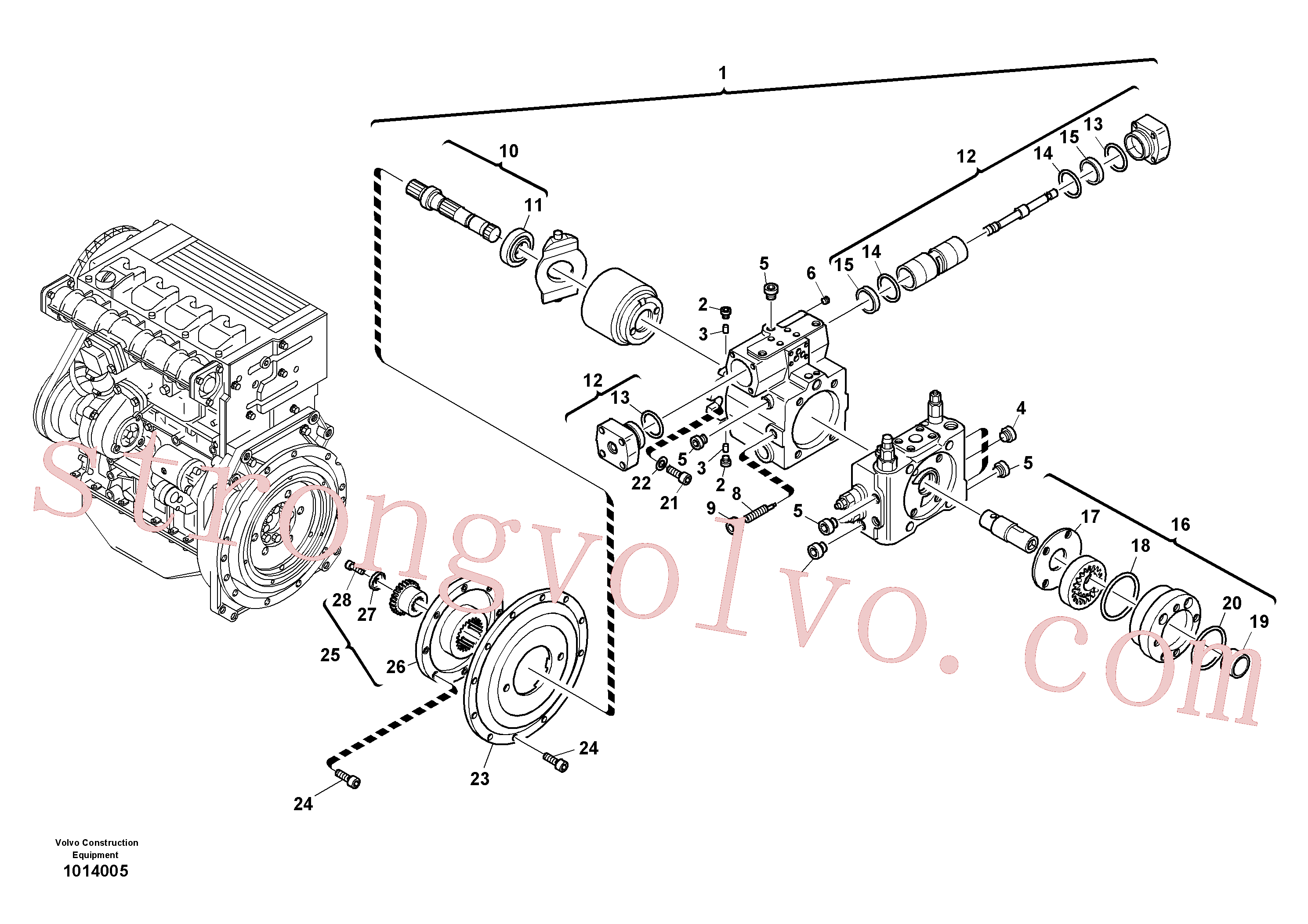 Volvo ZM2289708 Screw Volvo Acessórios para escavadeira