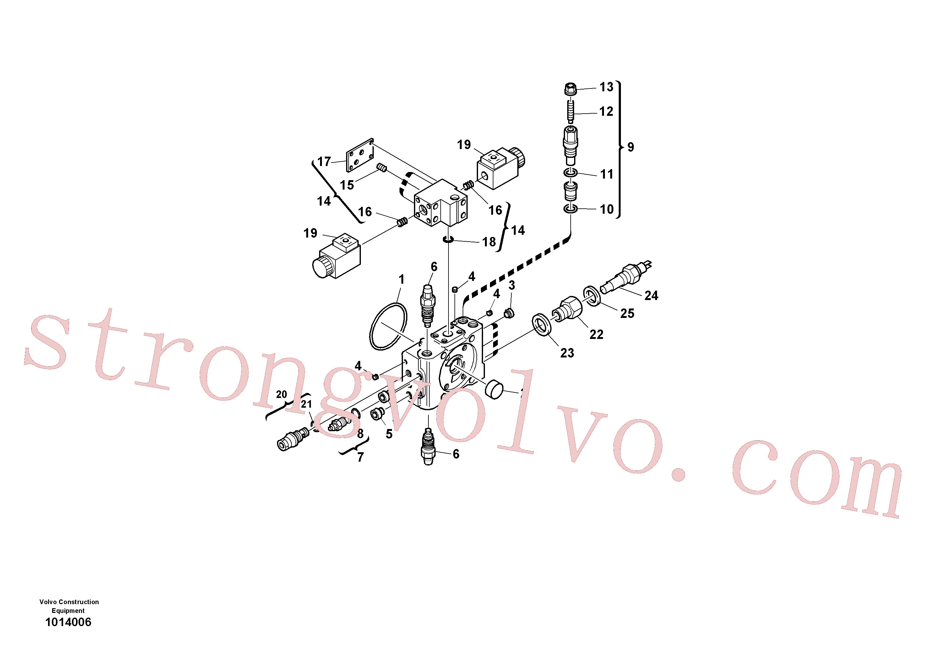 ZM2118100 Volvo Válvulas - bomba de deslocamento variável(1014006 Montagem)