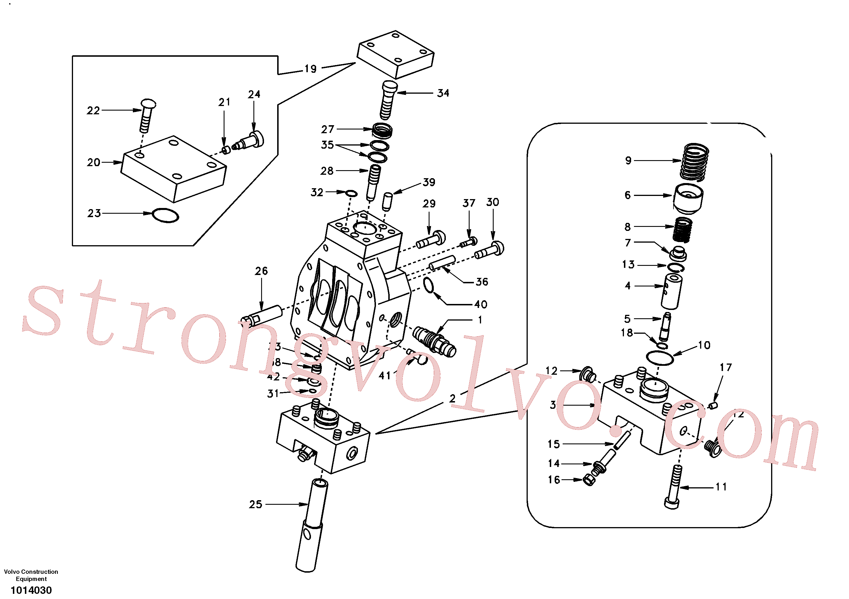 SA8230-02400 Volvo Válvula de comando, motor de curso(1014030 Montagem)