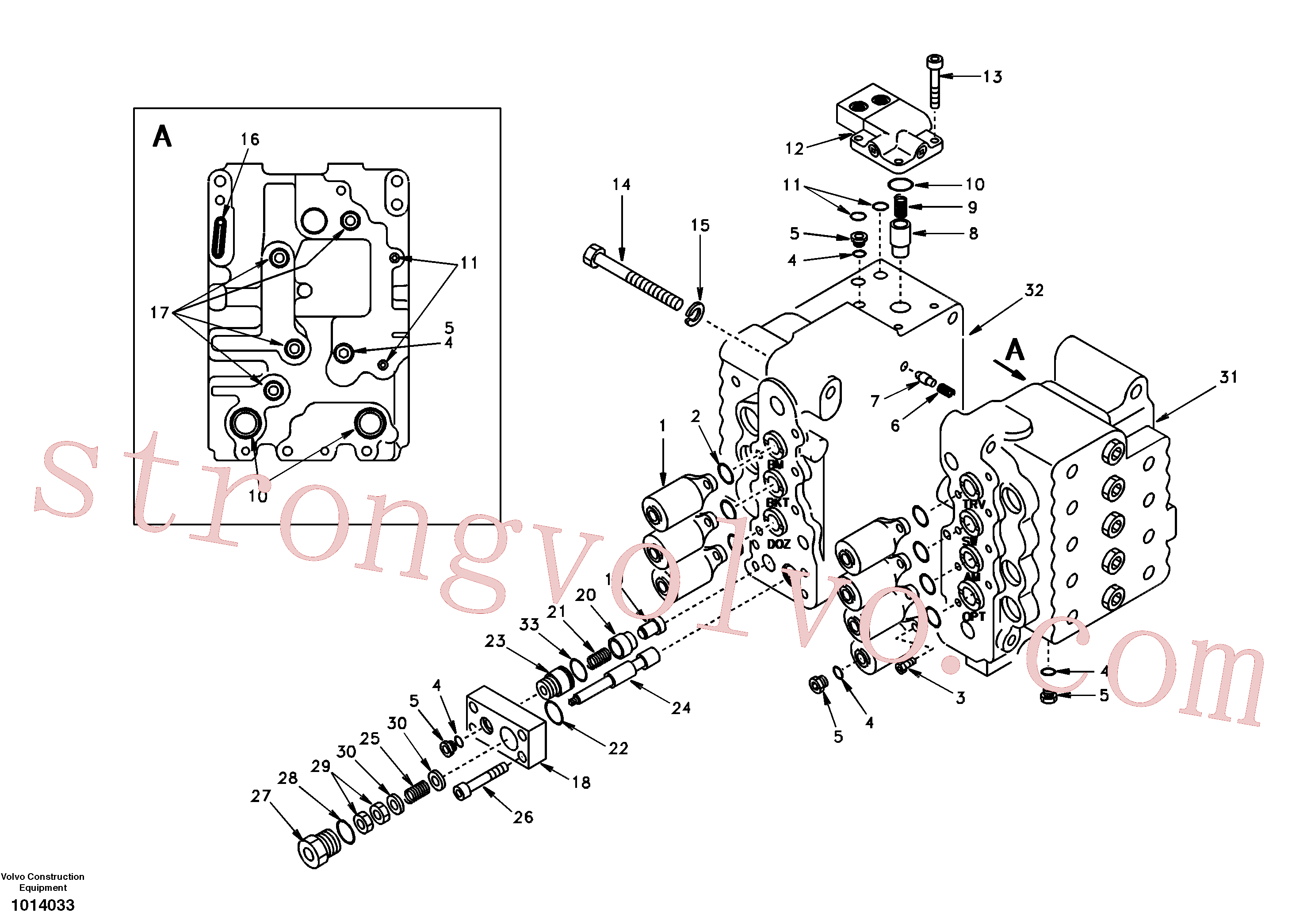 SA8230-00200 Volvo Válvula de comando com acessórios.(1014033 Montagem)
