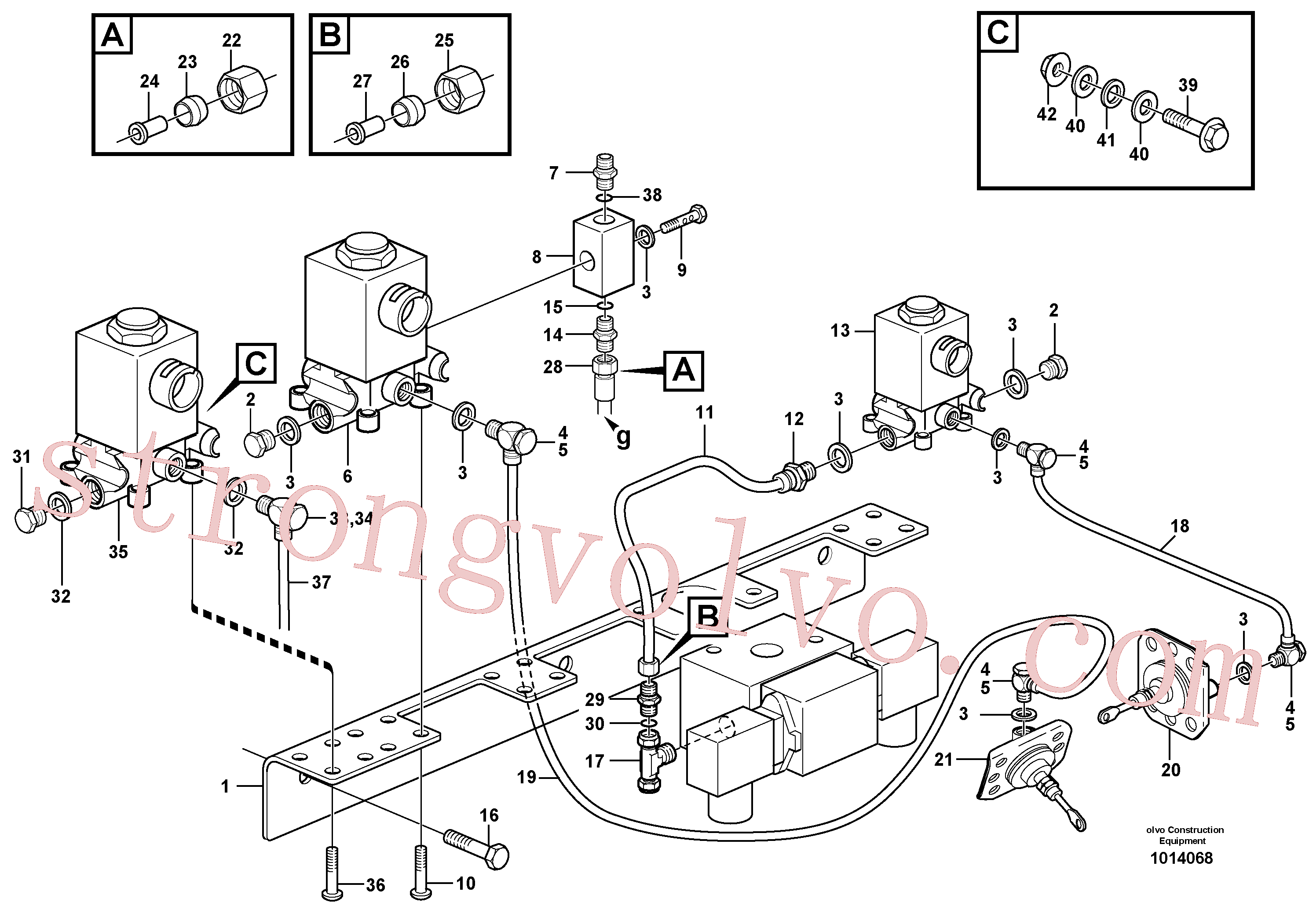 Volvo Montagem VOE1078318 Válvula solenóide Acessórios