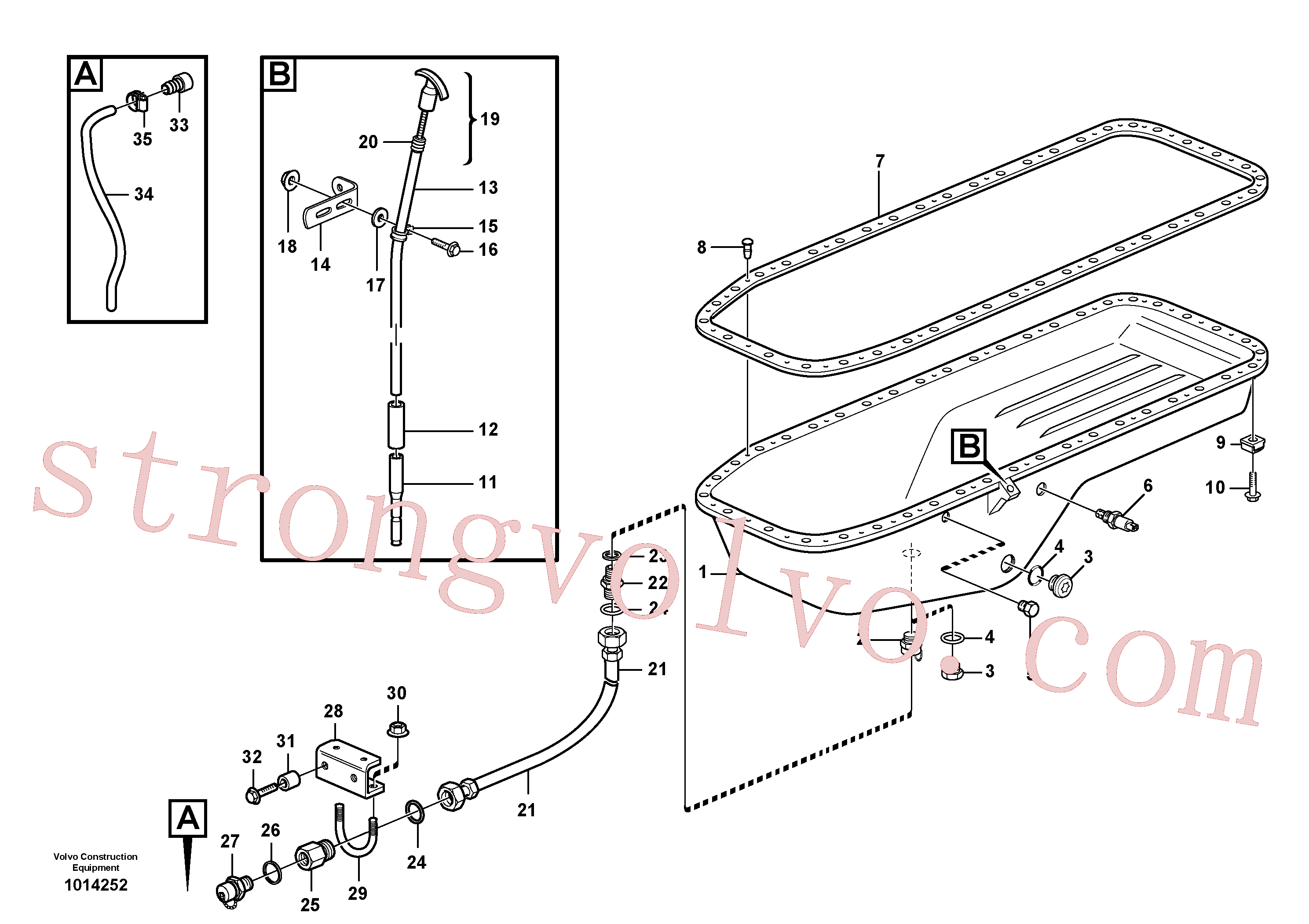 VOE952077 Volvo Cárter de óleo(1014252 Montagem)