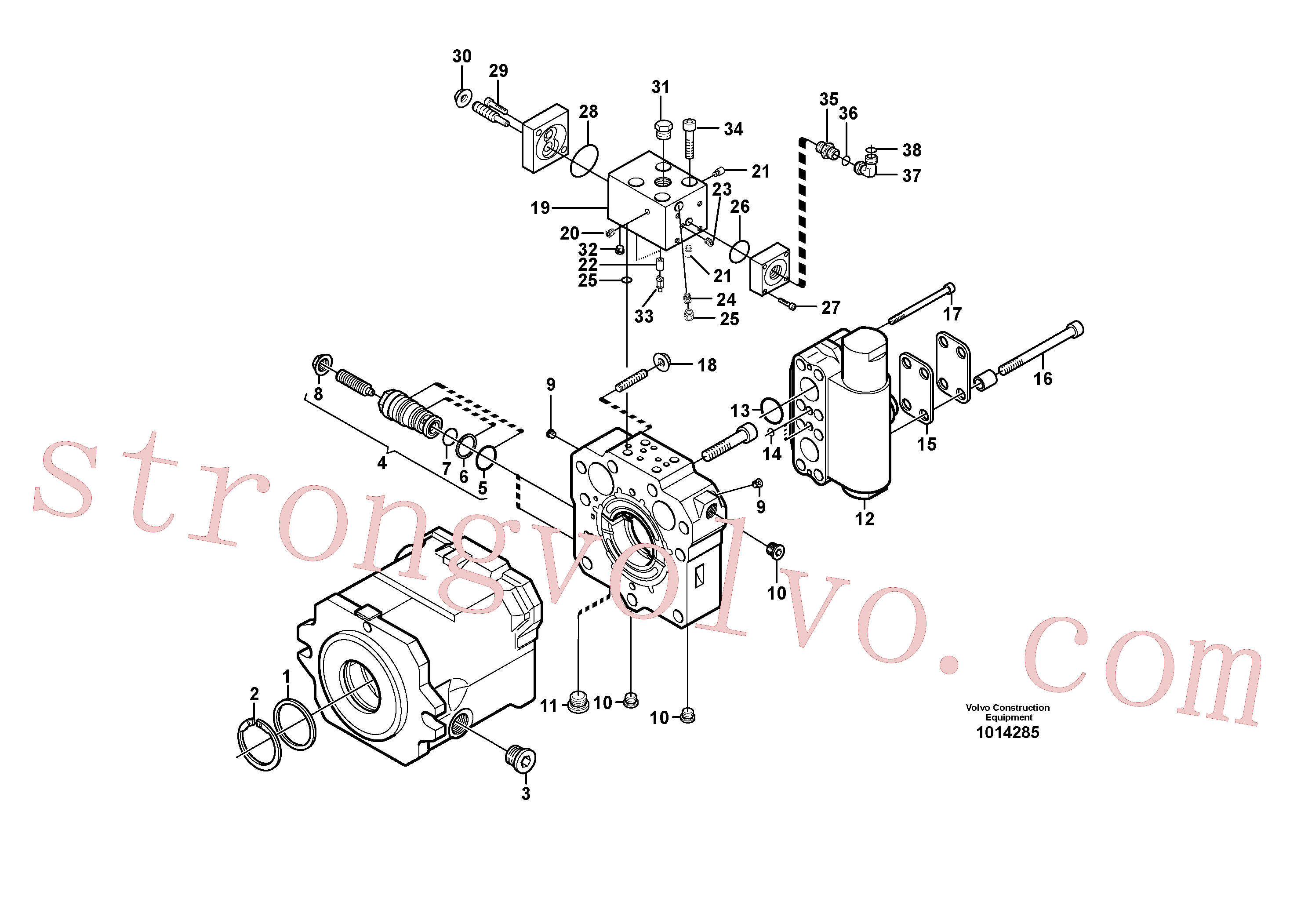 VOE11705596 Volvo Motor de deslocação(1014285 Montagem)