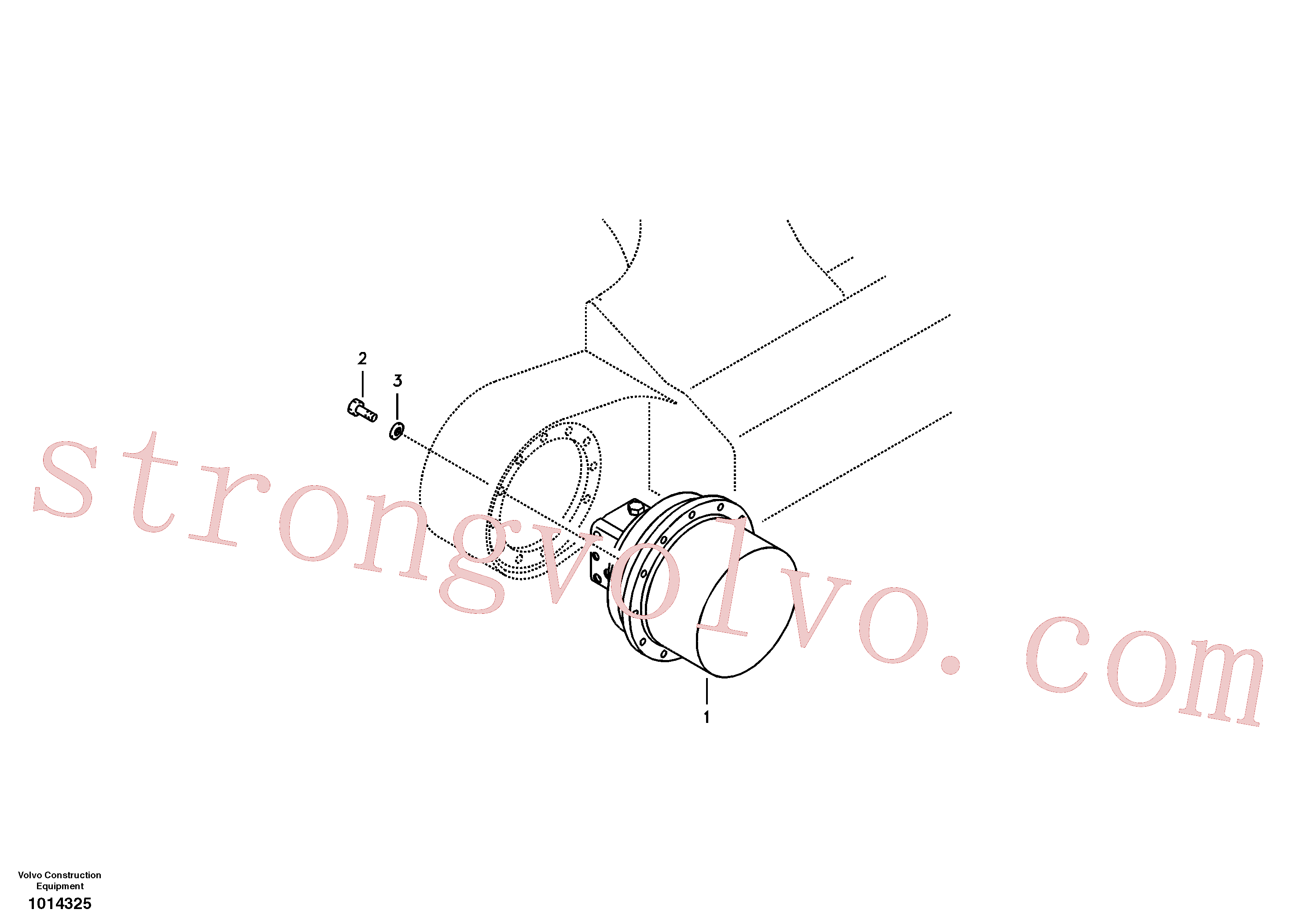 VOE14505081 Volvo Motor de curso com peças de montagem(1014325 Montagem)