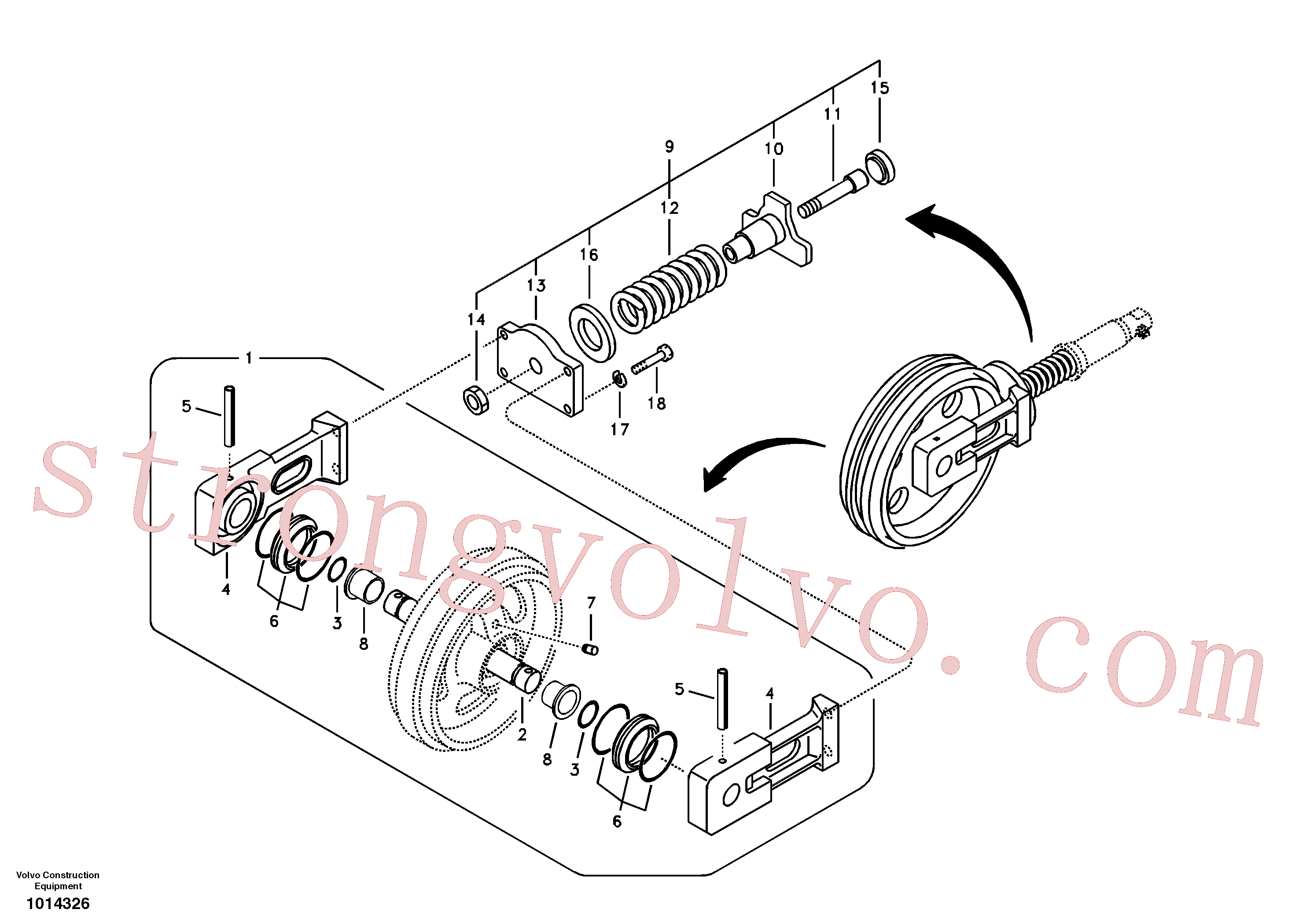 SA9511-22035 Volvo Rolete dianteiro(1014326 Montagem)