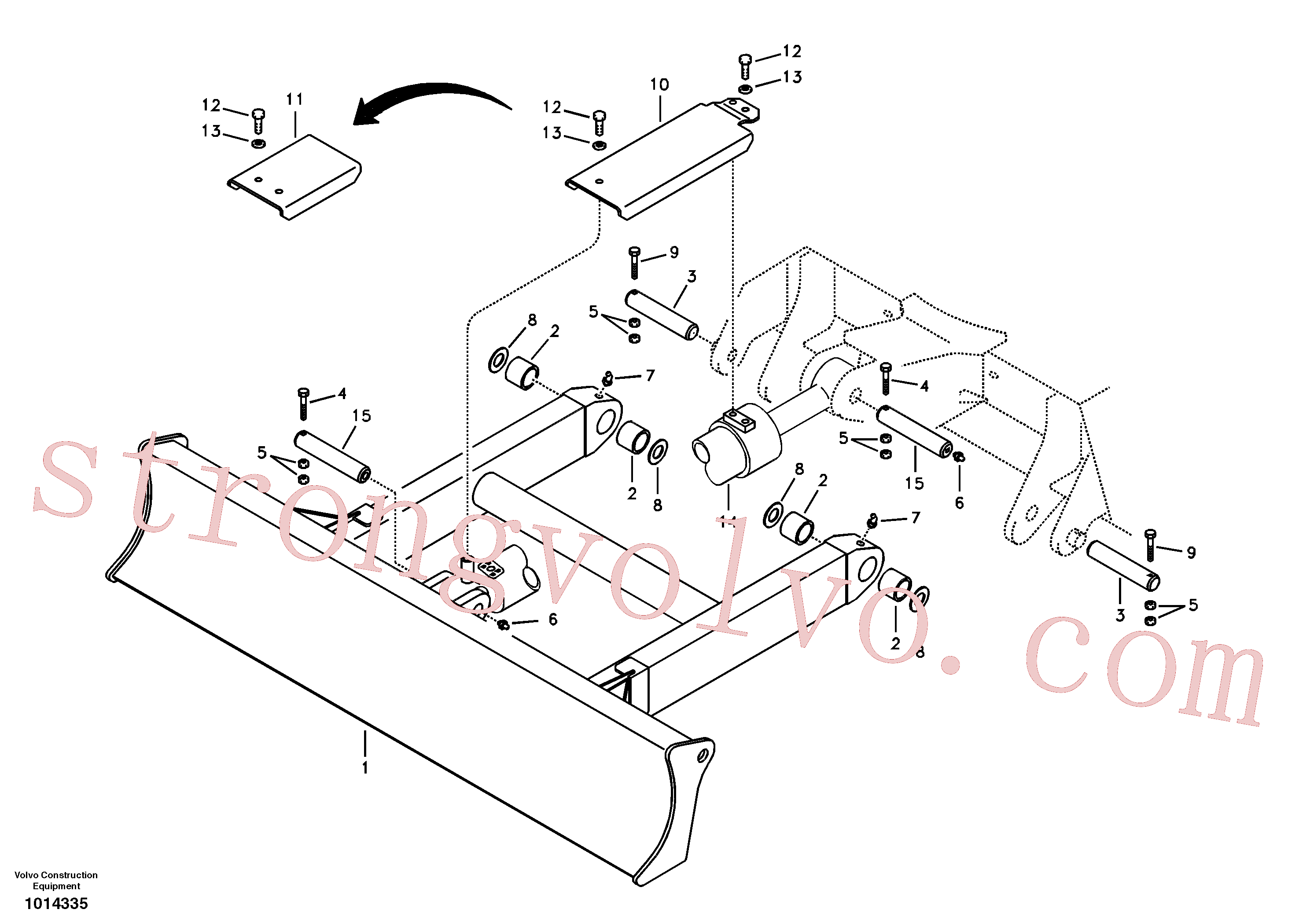 Volvo Montagem VOE14528340 Cilindro de hoja topadora Acessórios