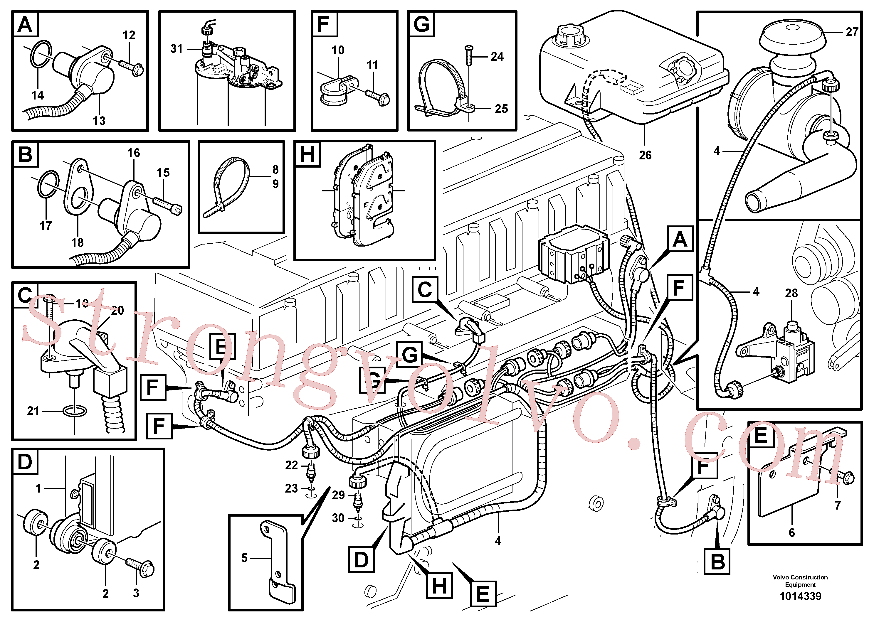 VOE20374282 Volvo Cablagem, ECU do motor(1014339 Montagem)